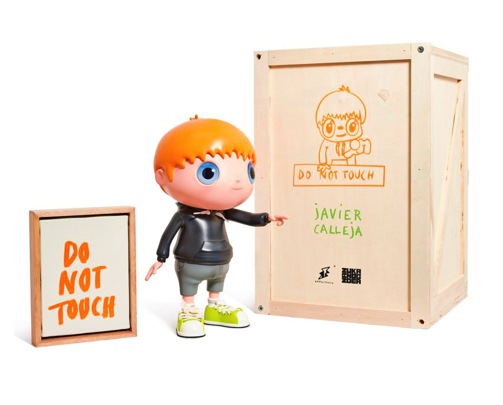 Artwork by Javier Calleja, DO NOT TOUCH (MULTICOLOR), Made of Resin; Steel; String; Acrylic Paint 