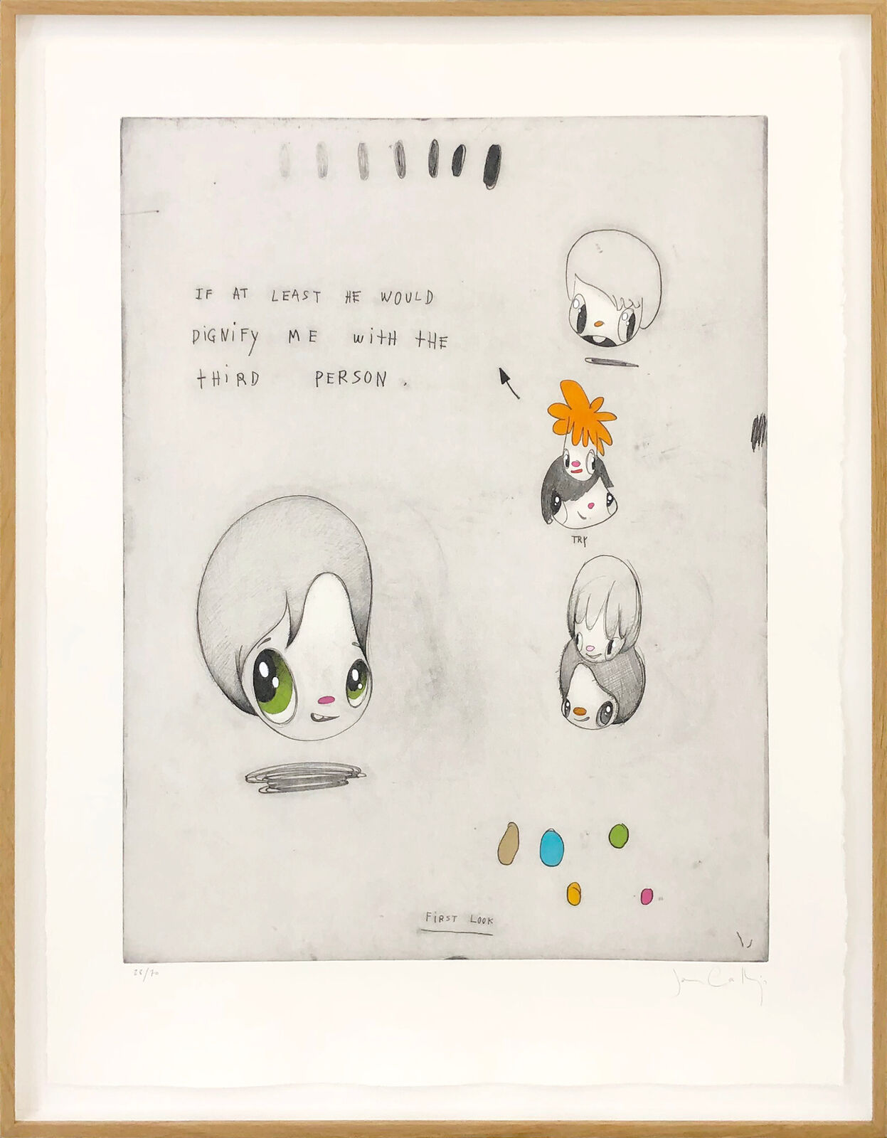 Artwork by Javier Calleja, First Look (hand finished etching), Made of Hand Finished Etching 