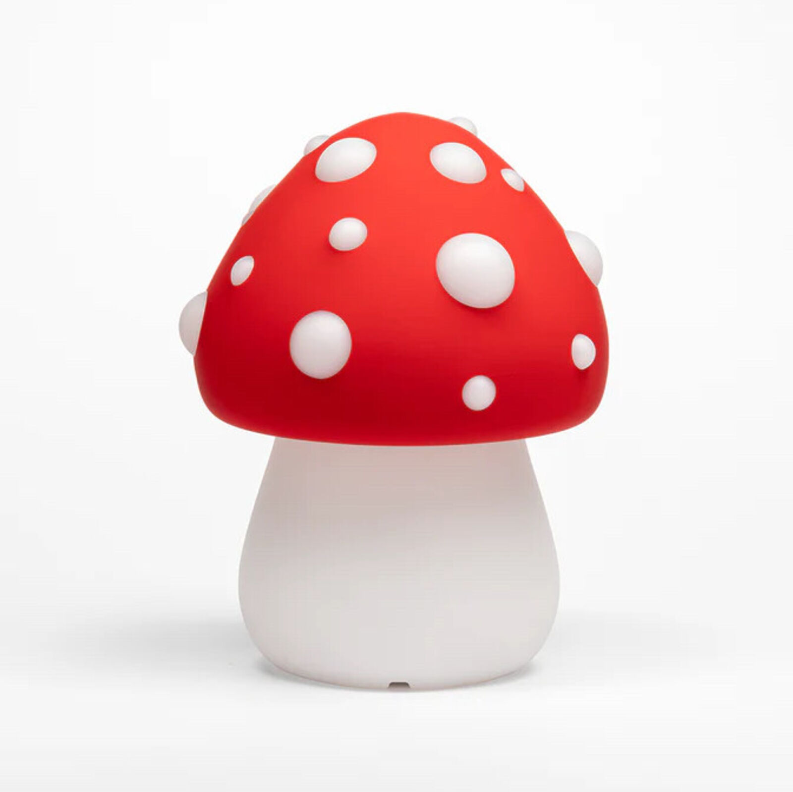 Artwork by Javier Calleja, Nightlight Mushroom, Made of Vinyl, glass, and rechargeable LED with 3 brightness variations + touch switch 