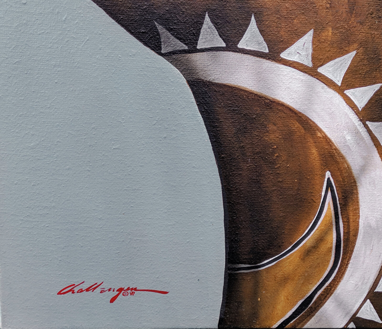 Artwork by JD Challenger, Battle Vision, Made of Acrylic On Canvas 