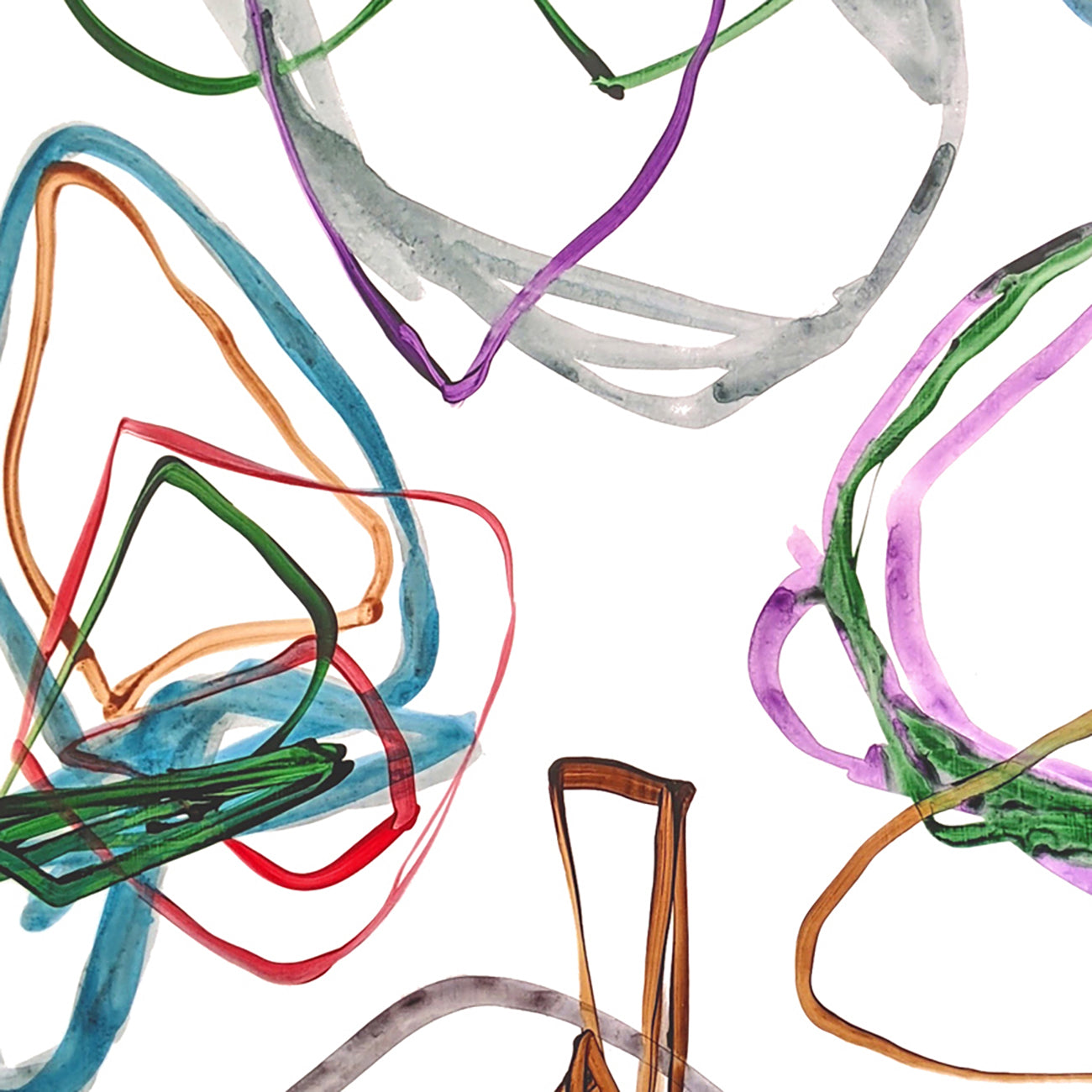 A drawing of a bunch of different colored shapes.