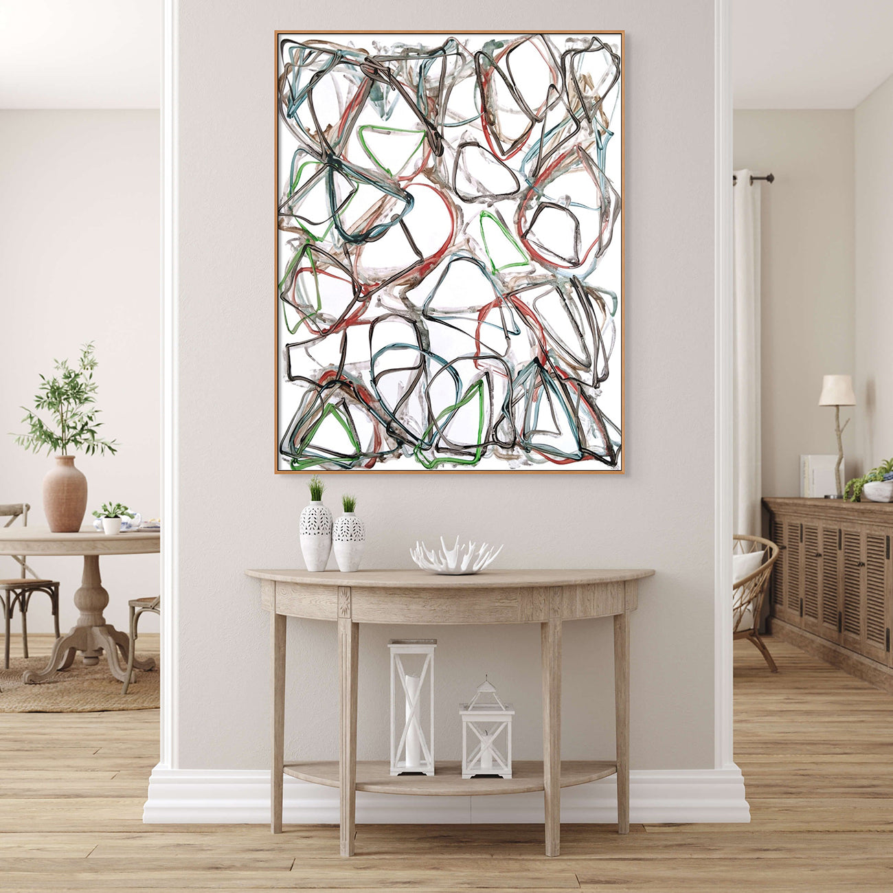 A drawing of a bunch of different colored lines on a white background.