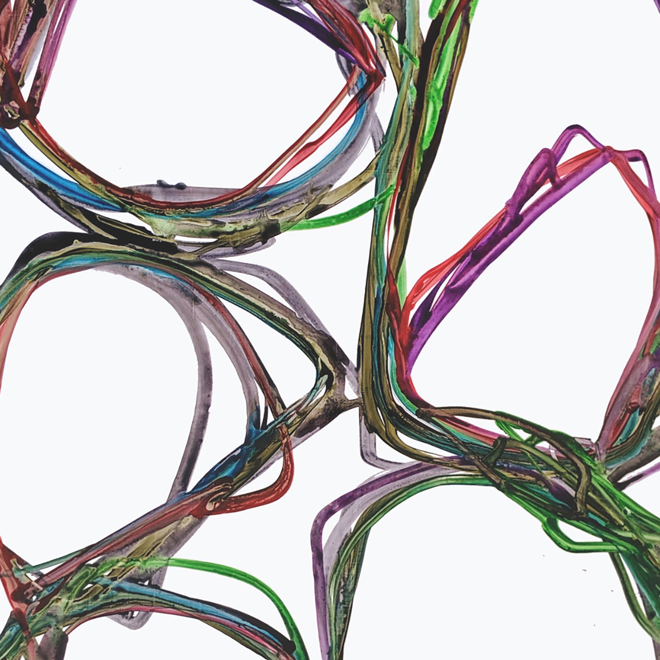 A drawing of a bunch of different colored wires.