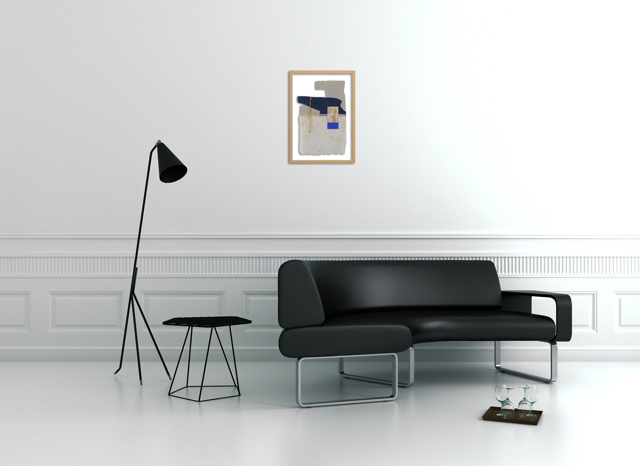 Artwork by Jean Feinberg, P5.15, Made of Collage and gouache on Japanese papers 