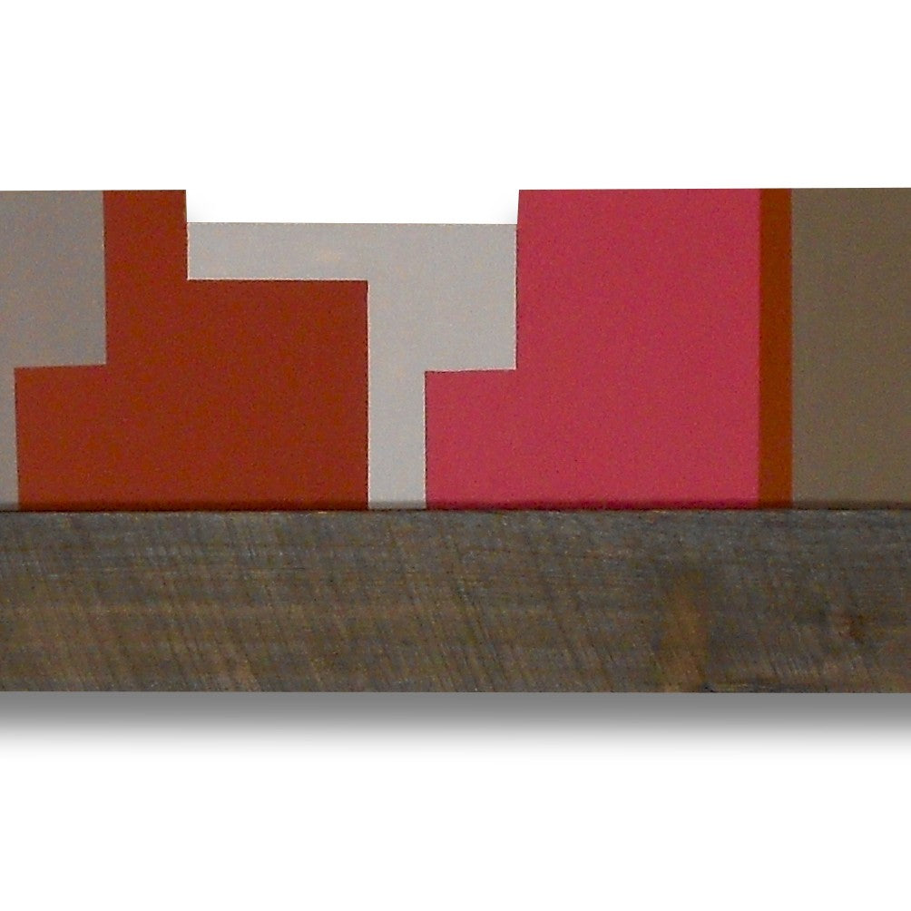 Artwork by Jean Feinberg, Rachet Red, Made of Oil on wood and found wood 
