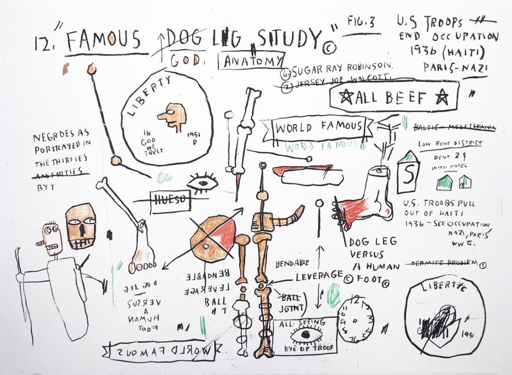 Dog Leg Study by Jean-Michel Basquiat, 1982-1983/2019