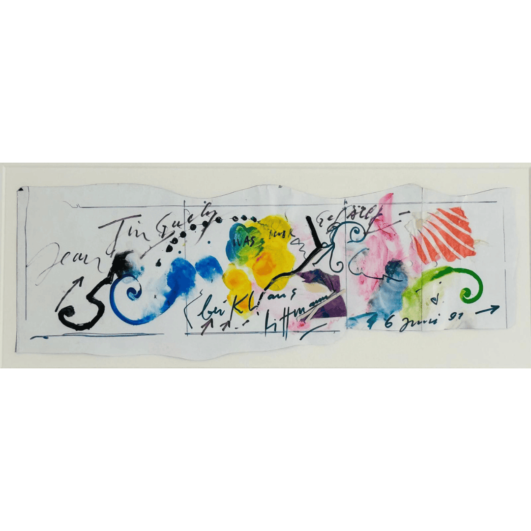 A piece of paper with a painting on it.