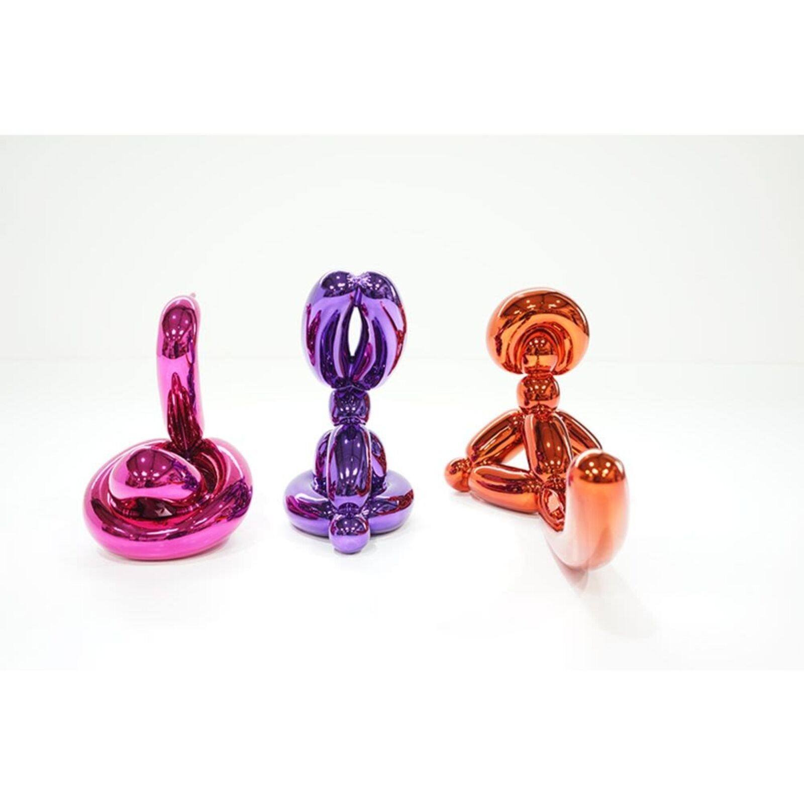 Artwork by Jeff Koons, Balloon Animals, Set II in Matching Edition Numbers, Made of French Limoges porcelain with chromatic coating 