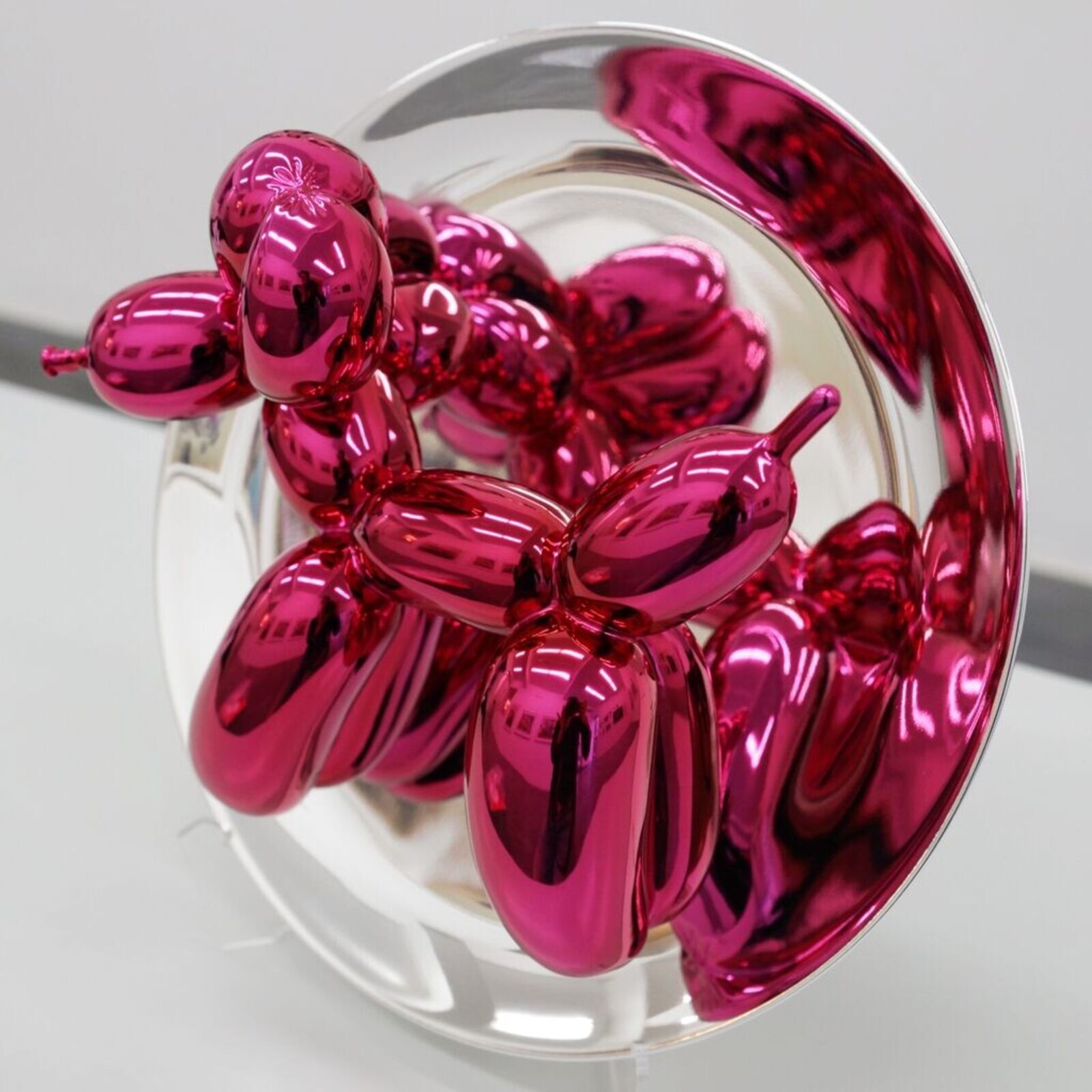 Artwork by Jeff Koons, Balloon Dog (Magenta), Made of French Limoges porcelain with chromatic coating 