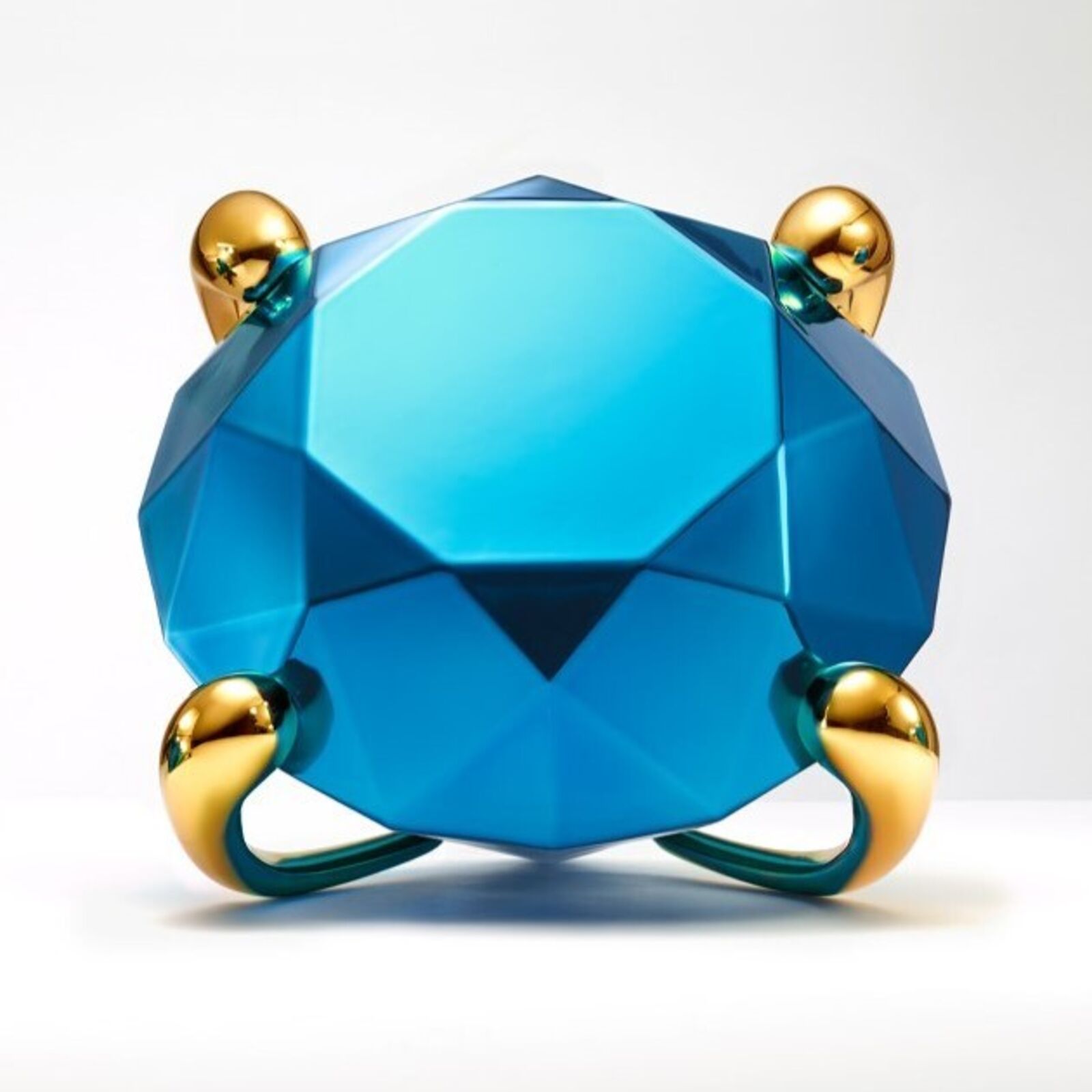 Artwork by Jeff Koons, Diamond (Blue), Made of Limoges porcelain with chromatic metalized coating 