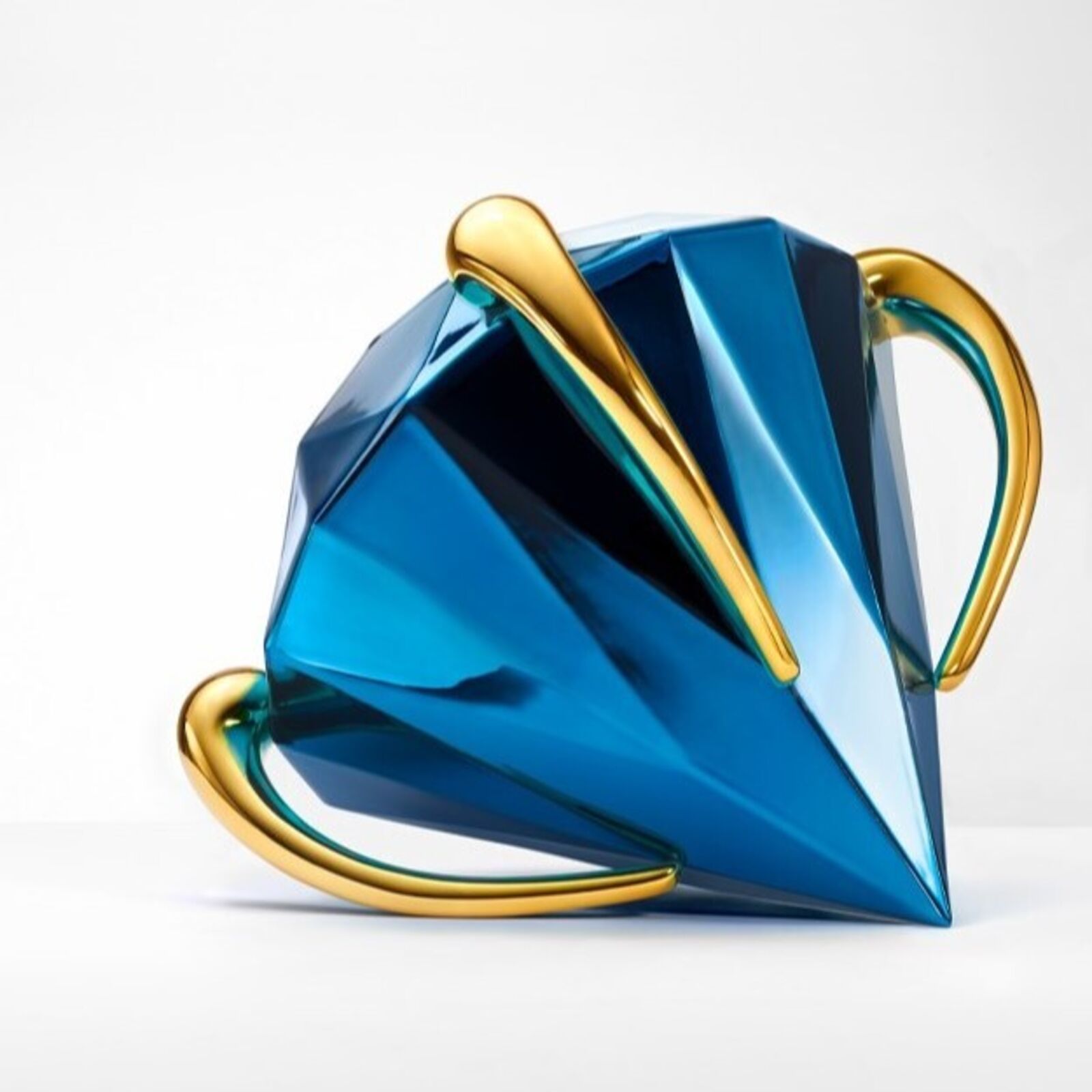 Artwork by Jeff Koons, Diamond (Blue), Made of Limoges porcelain with chromatic metalized coating 