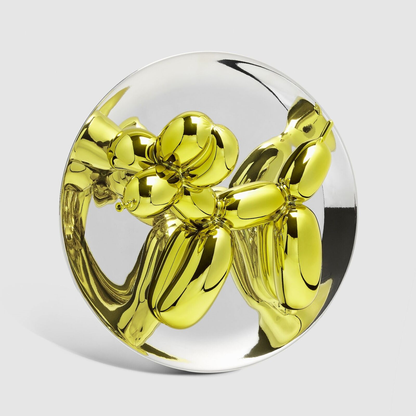 Artwork by Jeff Koons, Balloon Dog (Yellow), Made of Limoges porcelain with chromatic coating 