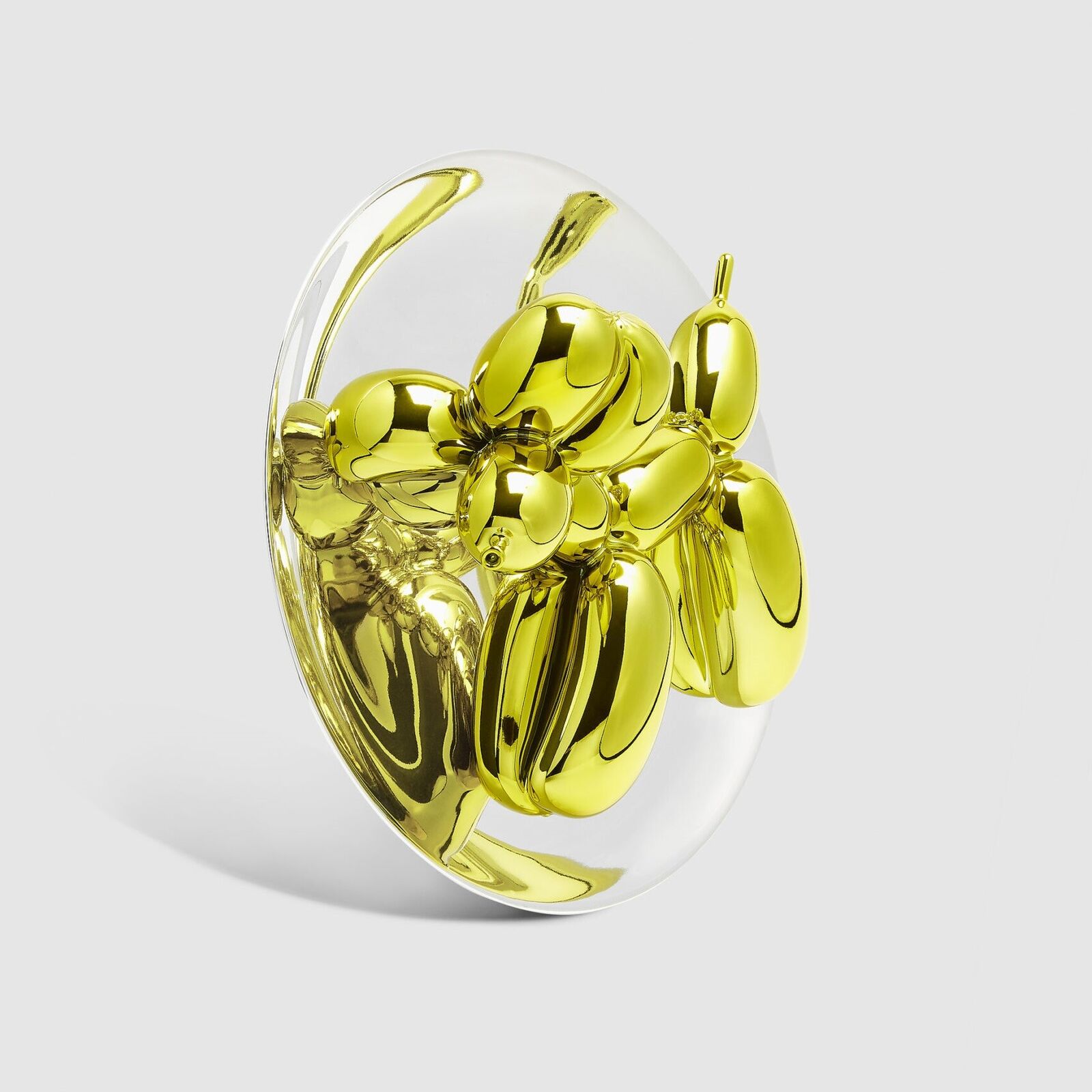 Artwork by Jeff Koons, Balloon Dog (Yellow), Made of Limoges porcelain with chromatic coating 