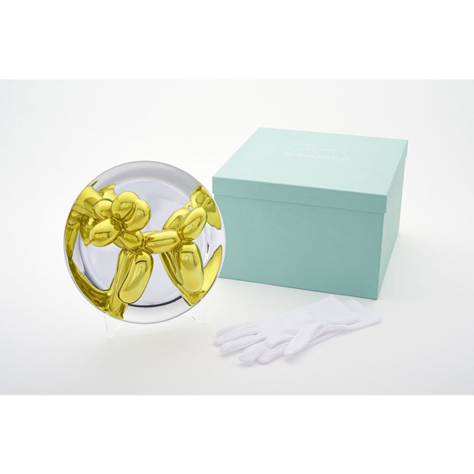 Artwork by Jeff Koons, Balloon Dog (Yellow), Made of Limoges porcelain with chromatic coating 