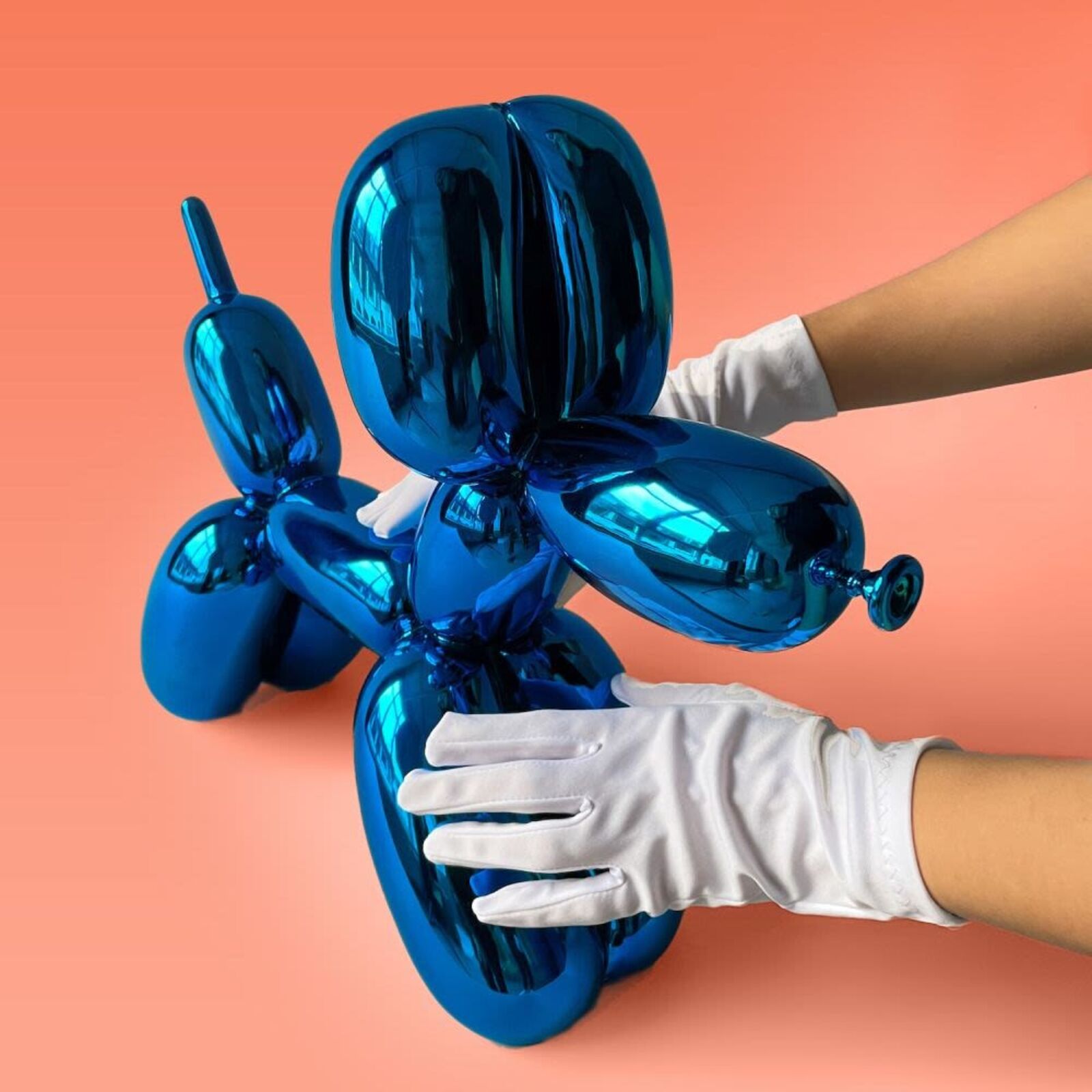 Artwork by Jeff Koons, Balloon Dog (Blue), Made of French Limoges Porcelain with chromatic coating 