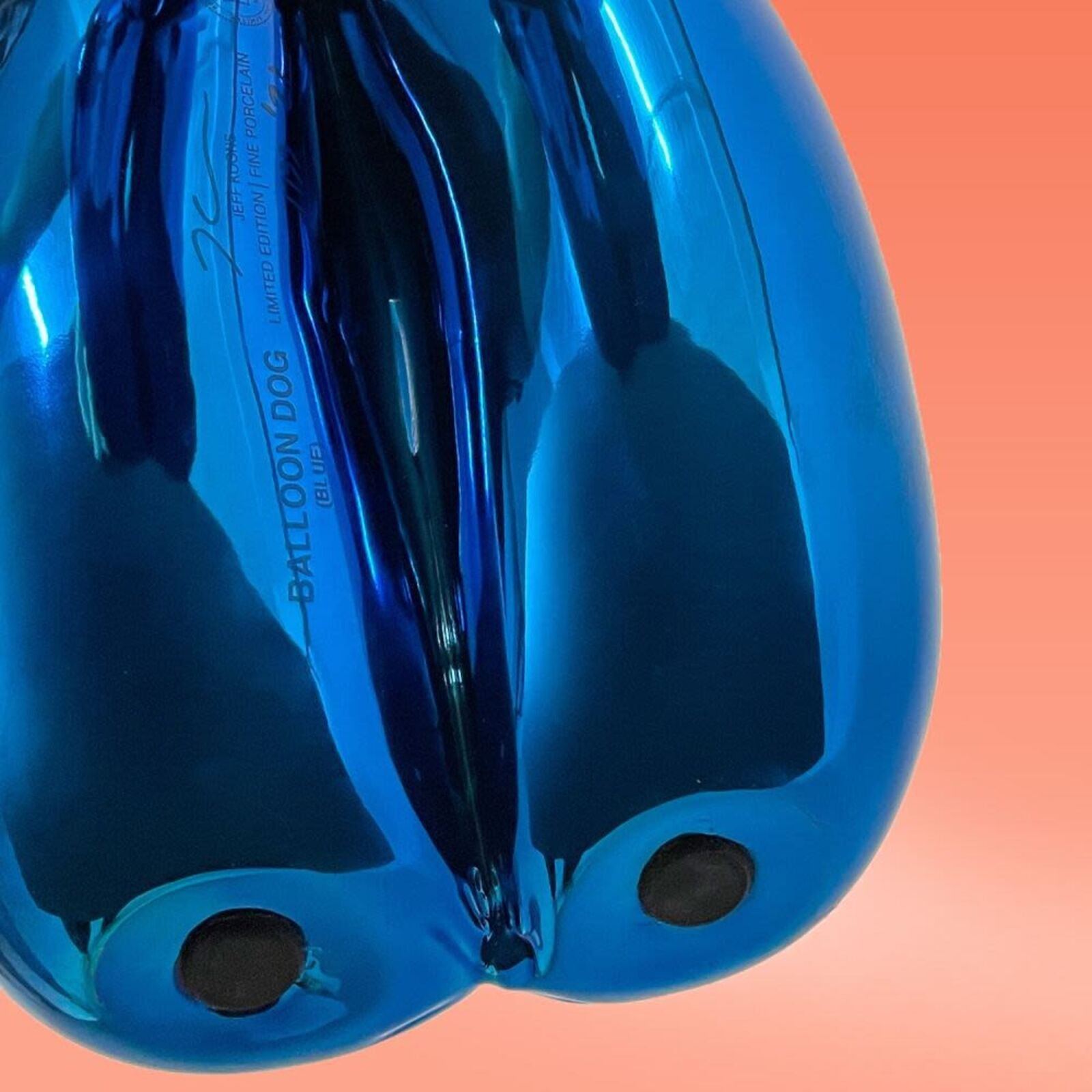 Artwork by Jeff Koons, Balloon Dog (Blue), Made of French Limoges Porcelain with chromatic coating 
