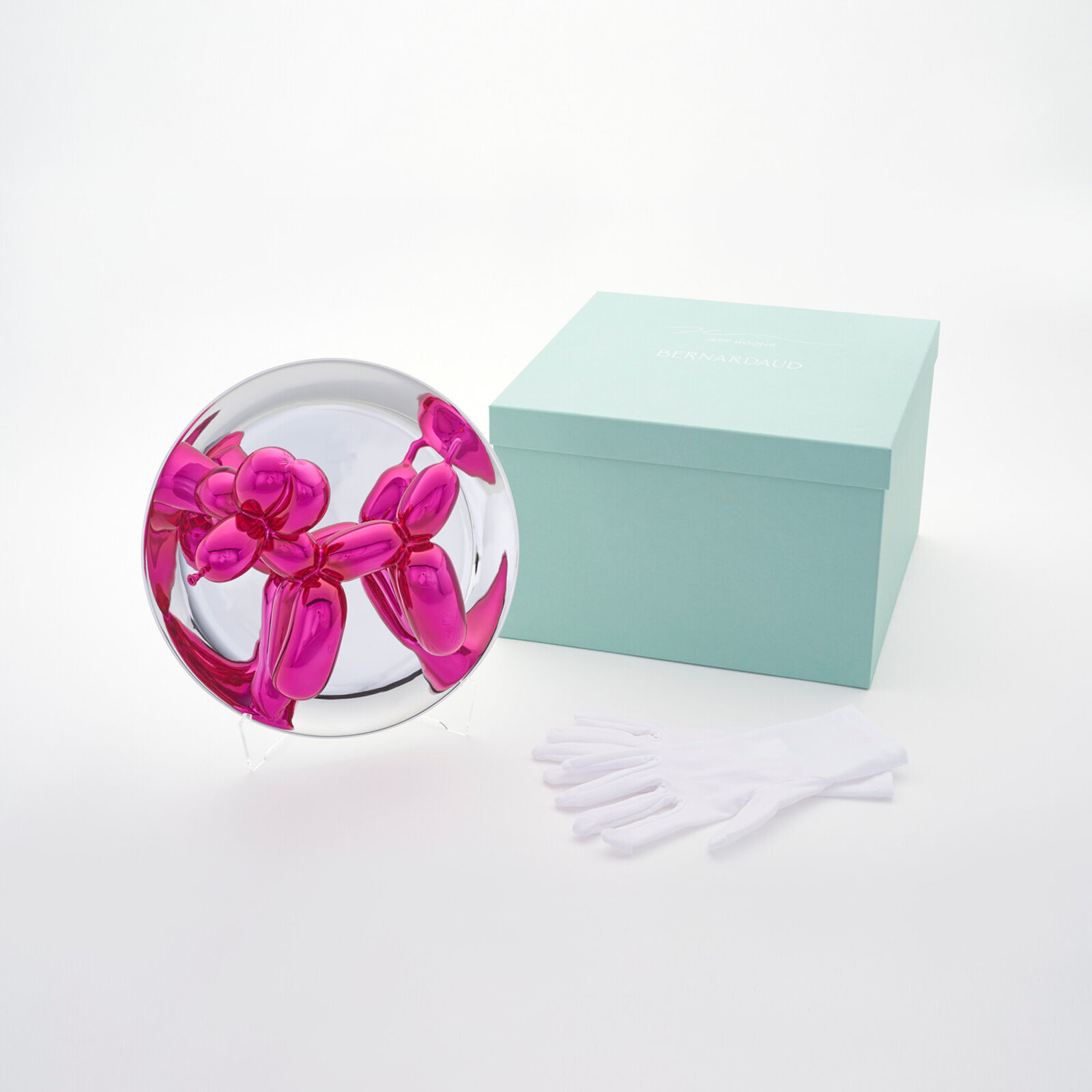 Artwork by Jeff Koons, Balloon Dog (Magenta), Made of French Limoges porcelain with chromatic coating 