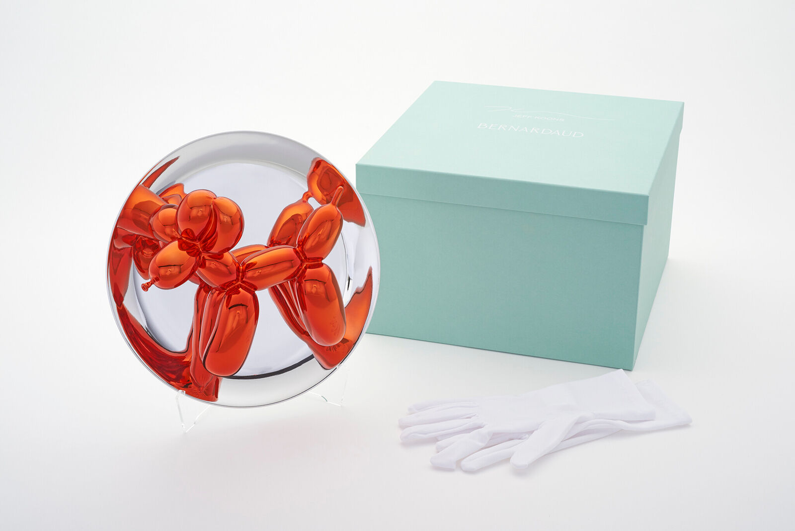 Artwork by Jeff Koons, Balloon Dog (Orange), Made of French Limoges porcelain with chromatic coating 