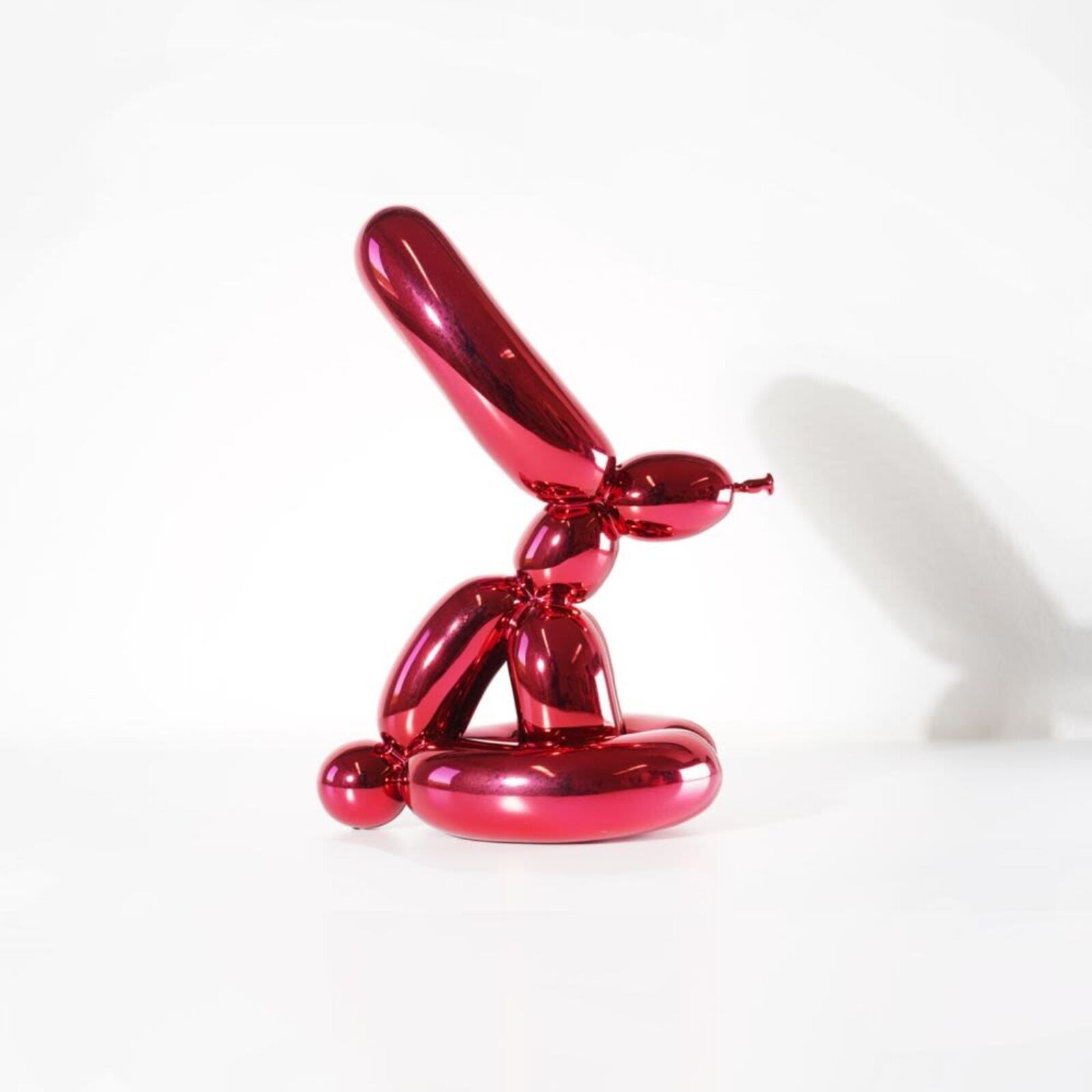 Artwork by Jeff Koons, Balloon Rabbit (Red), Made of French Limoges porcelain with chromatic coating 