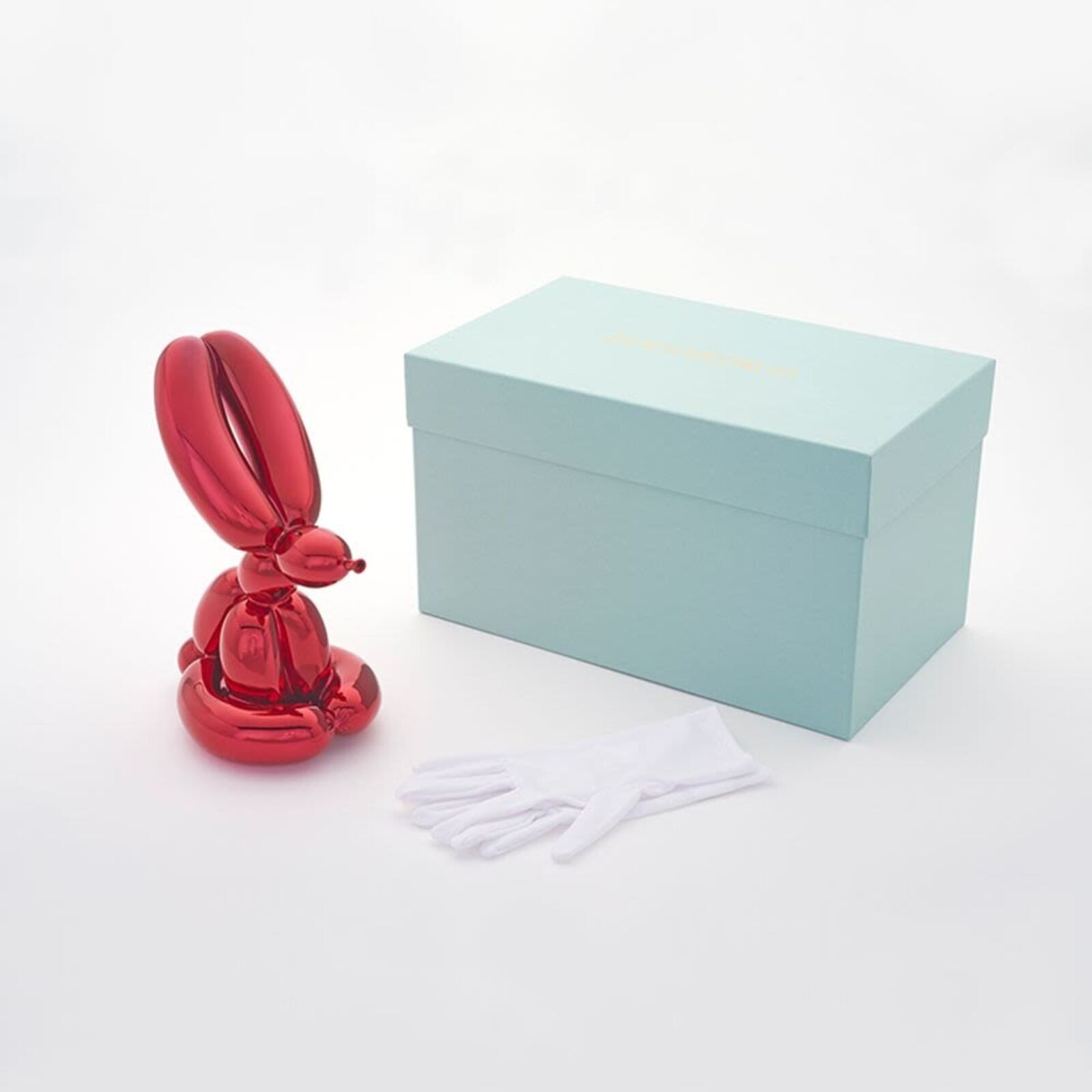 Artwork by Jeff Koons, Balloon Rabbit (Red), Made of French Limoges porcelain with chromatic coating 