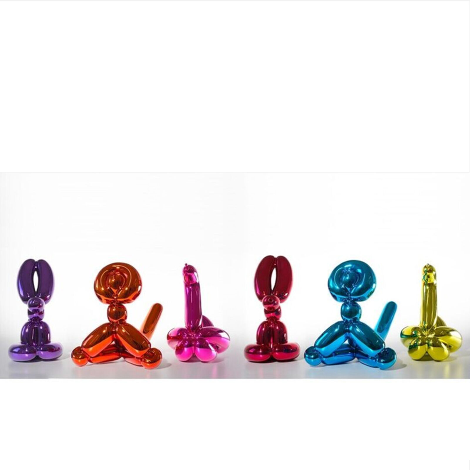 Artwork by Jeff Koons, Balloon Animals Collector's Set, Made of French Limoges porcelain with chromatic coating 