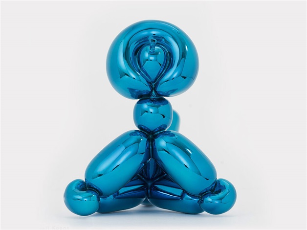 Artwork by Jeff Koons, Balloon Monkey (Blue), Made of Porcelain 