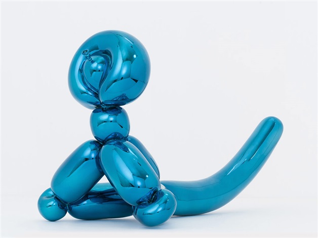 Artwork by Jeff Koons, Balloon Monkey (Blue), Made of Porcelain 