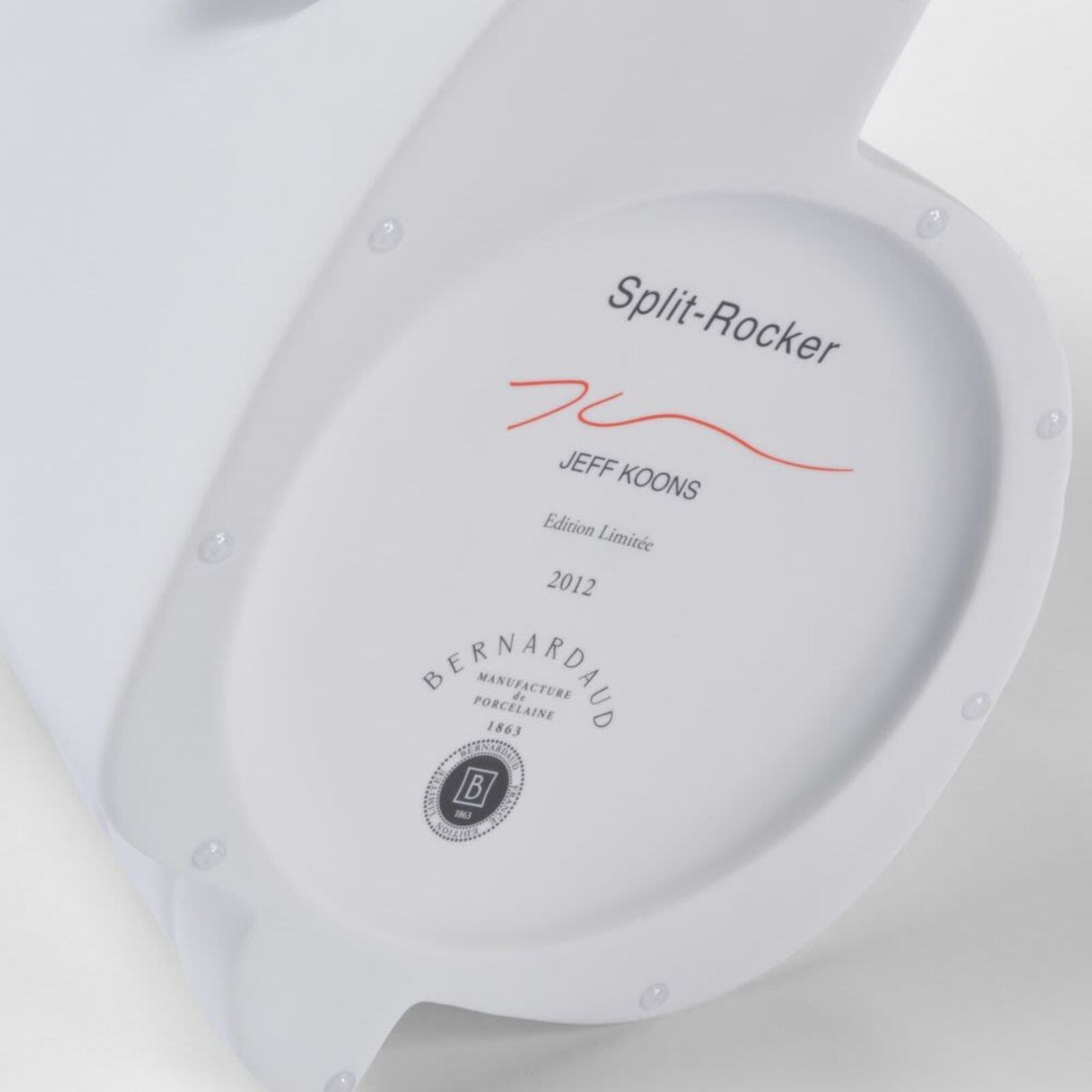 Artwork by Jeff Koons, Split Rocker Vase, Made of Limoges porcelain 