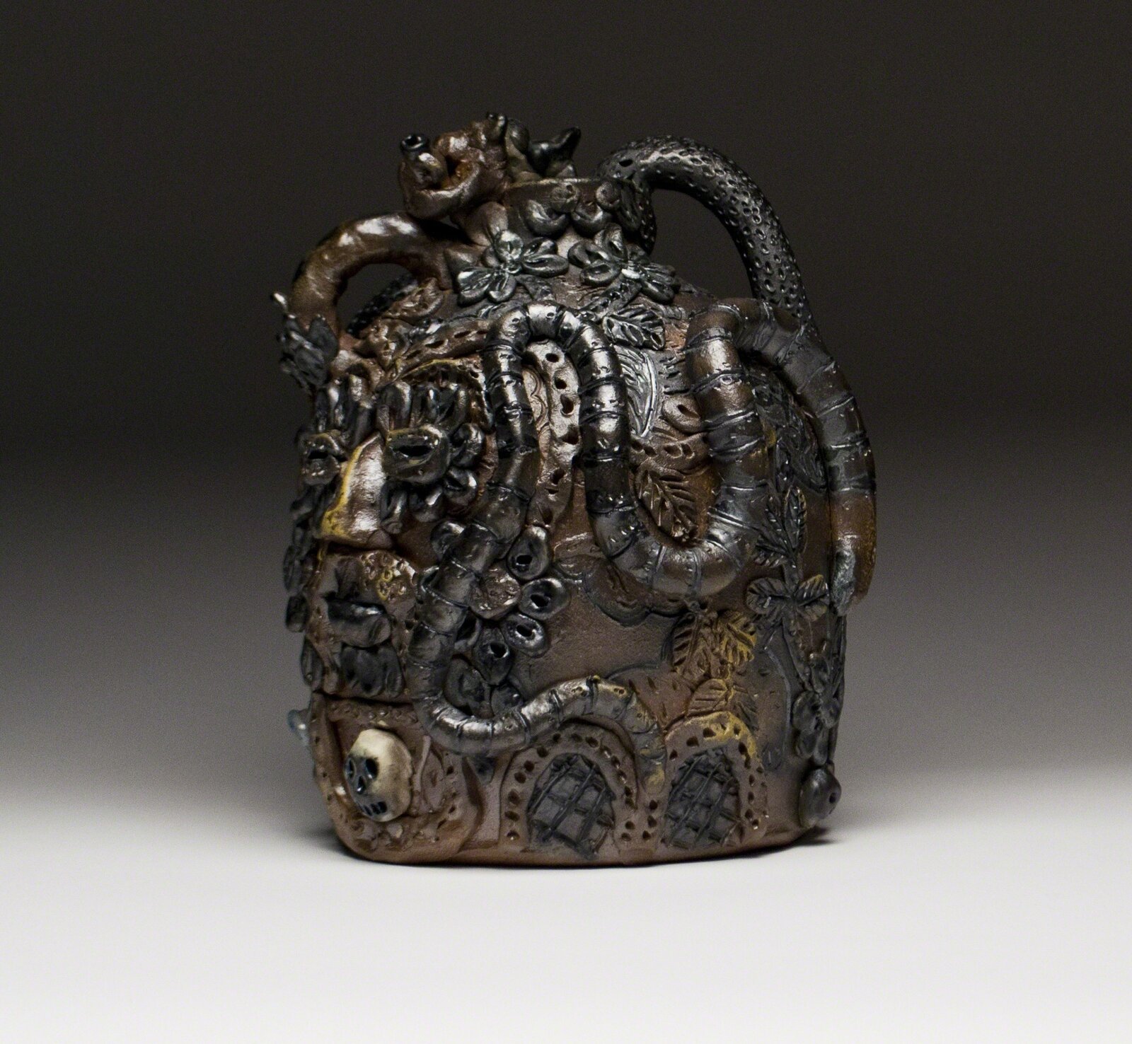 Jeffry Mitchell | Alphabet Jug with Face and Flower Eyes (2017) | MutualArt