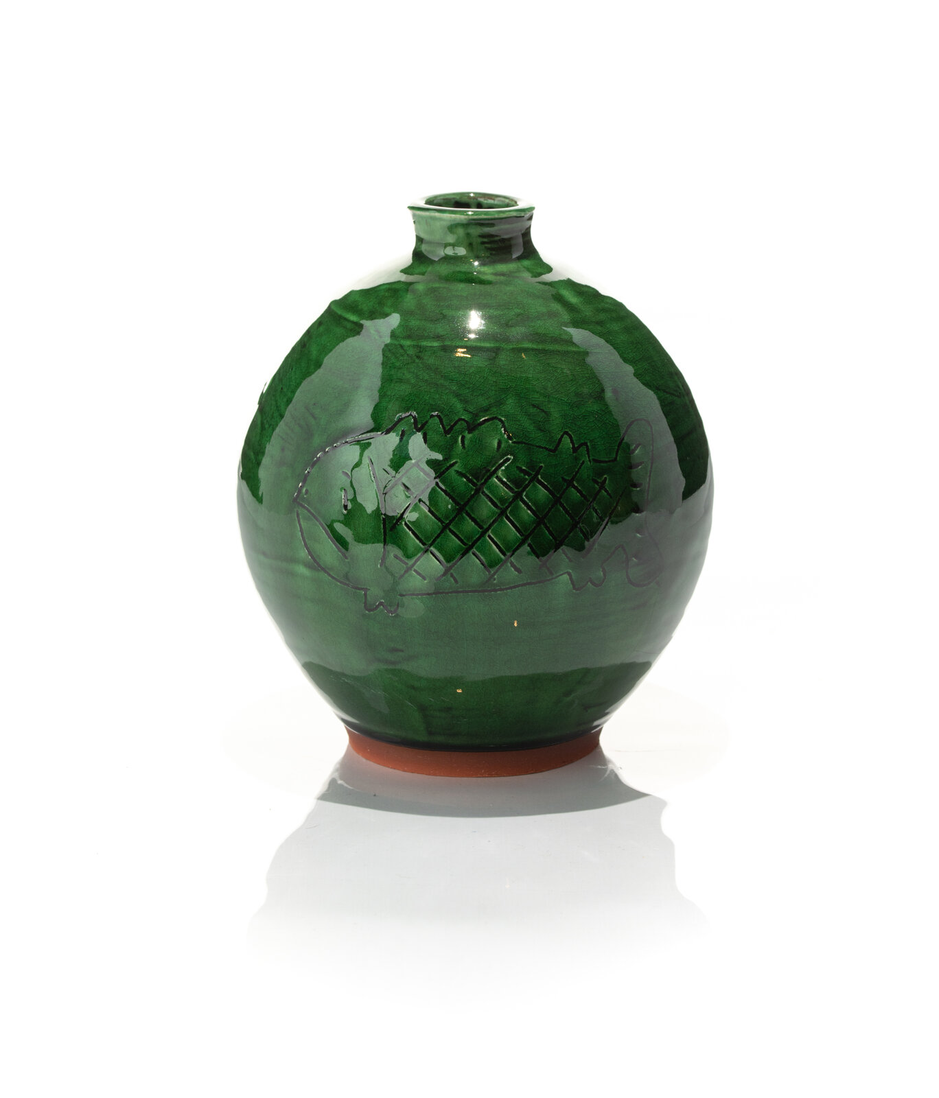Green Fish Vase by Jeffry Mitchell, 2020