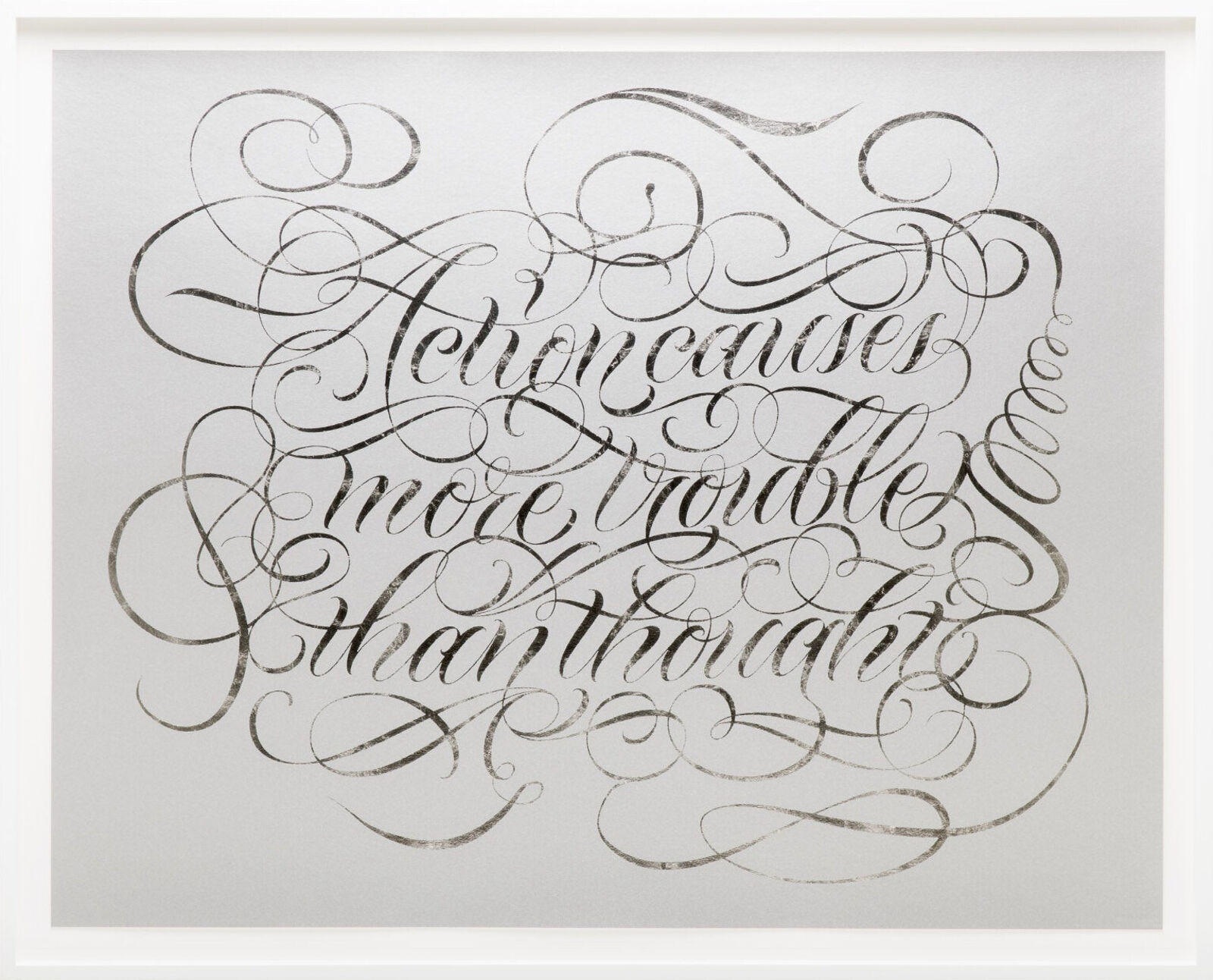 Action Causes More Trouble Than Thought by Jenny Holzer, 2021