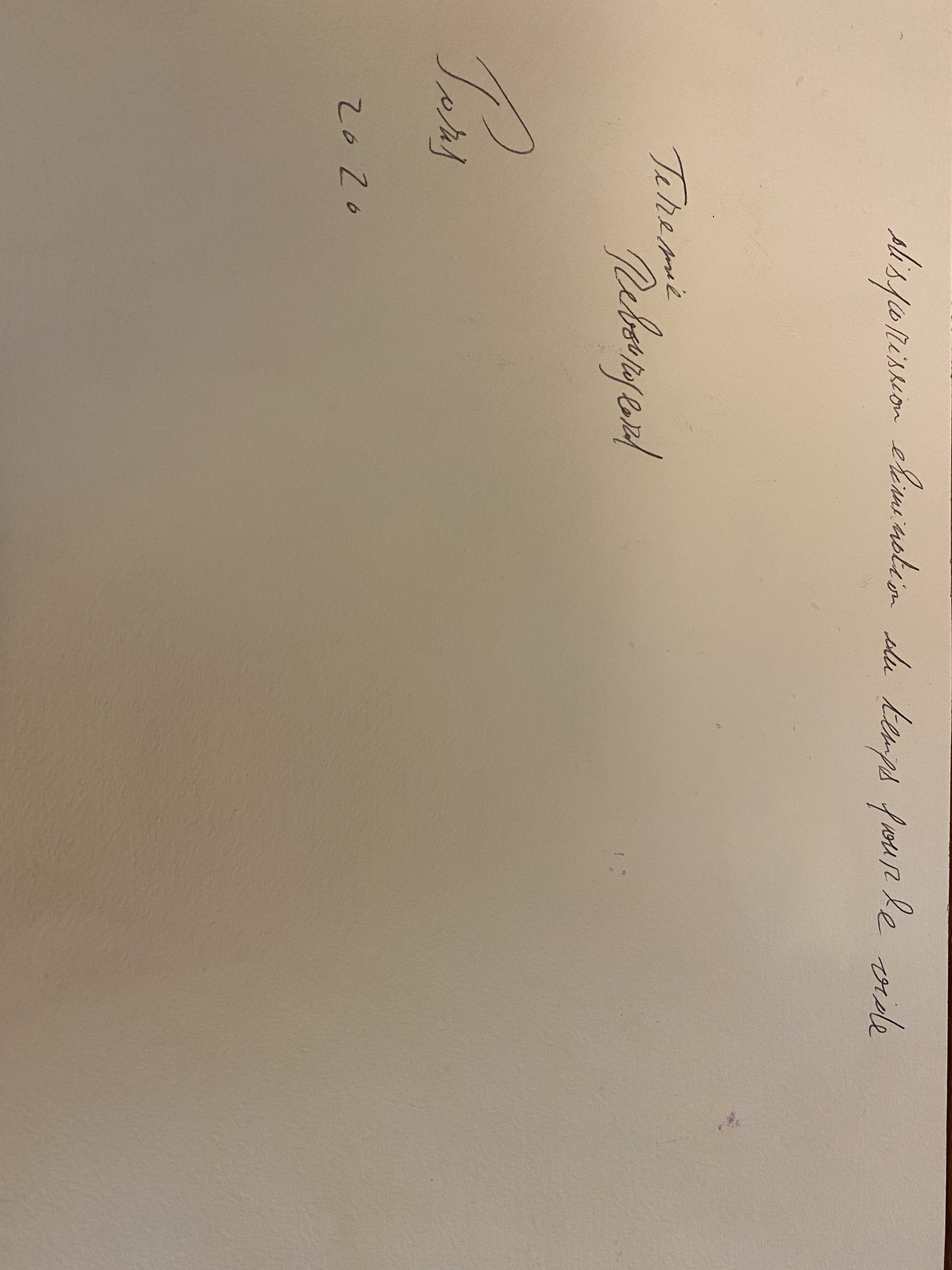 A painting on a piece of paper on a table.