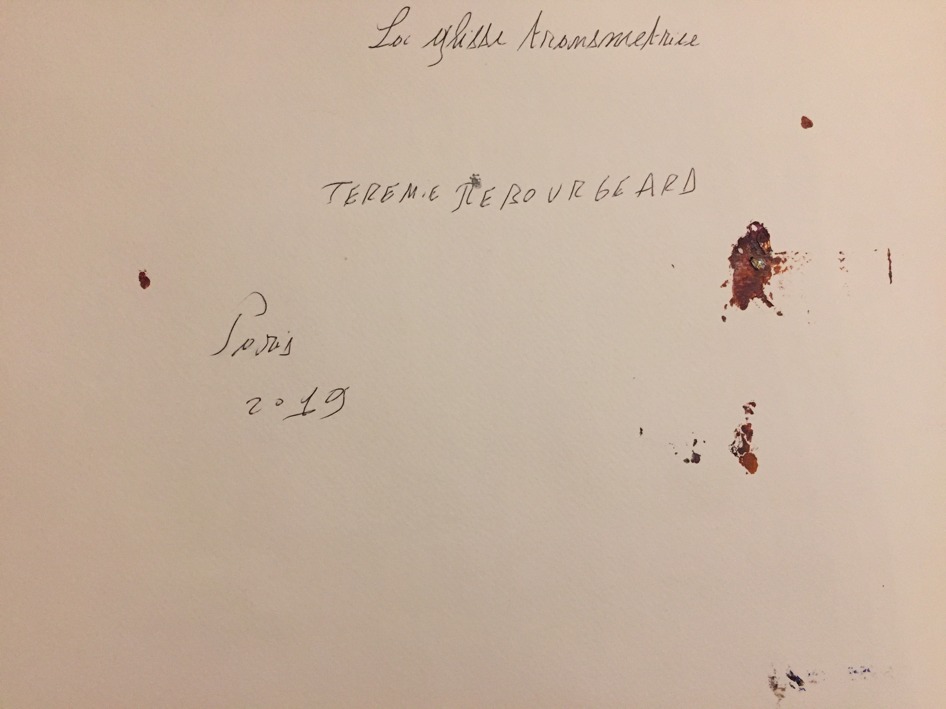 A piece of art that is on a table.
