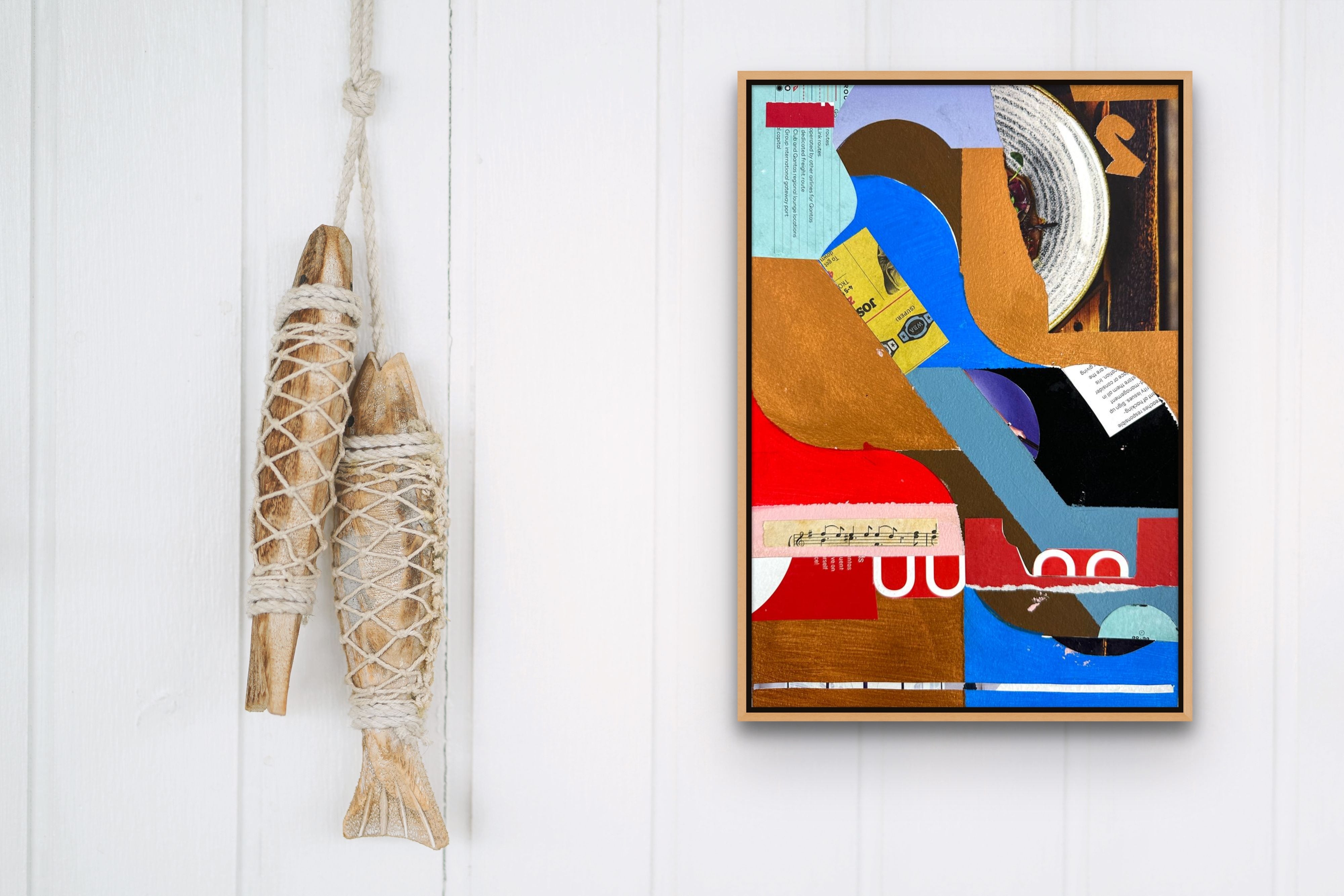 Artwork by Jeremy Annear, Blue Courier No.38, Made of Mixed media on paper 