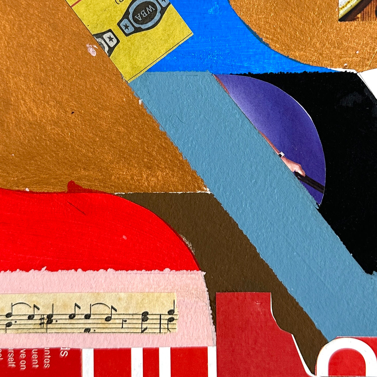 Artwork by Jeremy Annear, Blue Courier No.38, Made of Mixed media on paper 