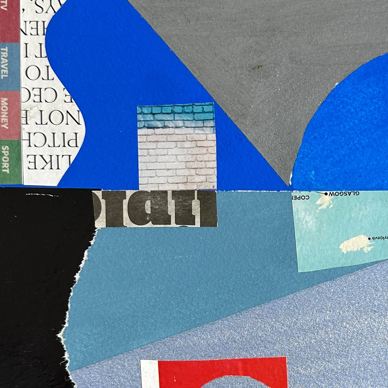 Artwork by Jeremy Annear, Blue Moon No.37, Made of Mixed media on paper 