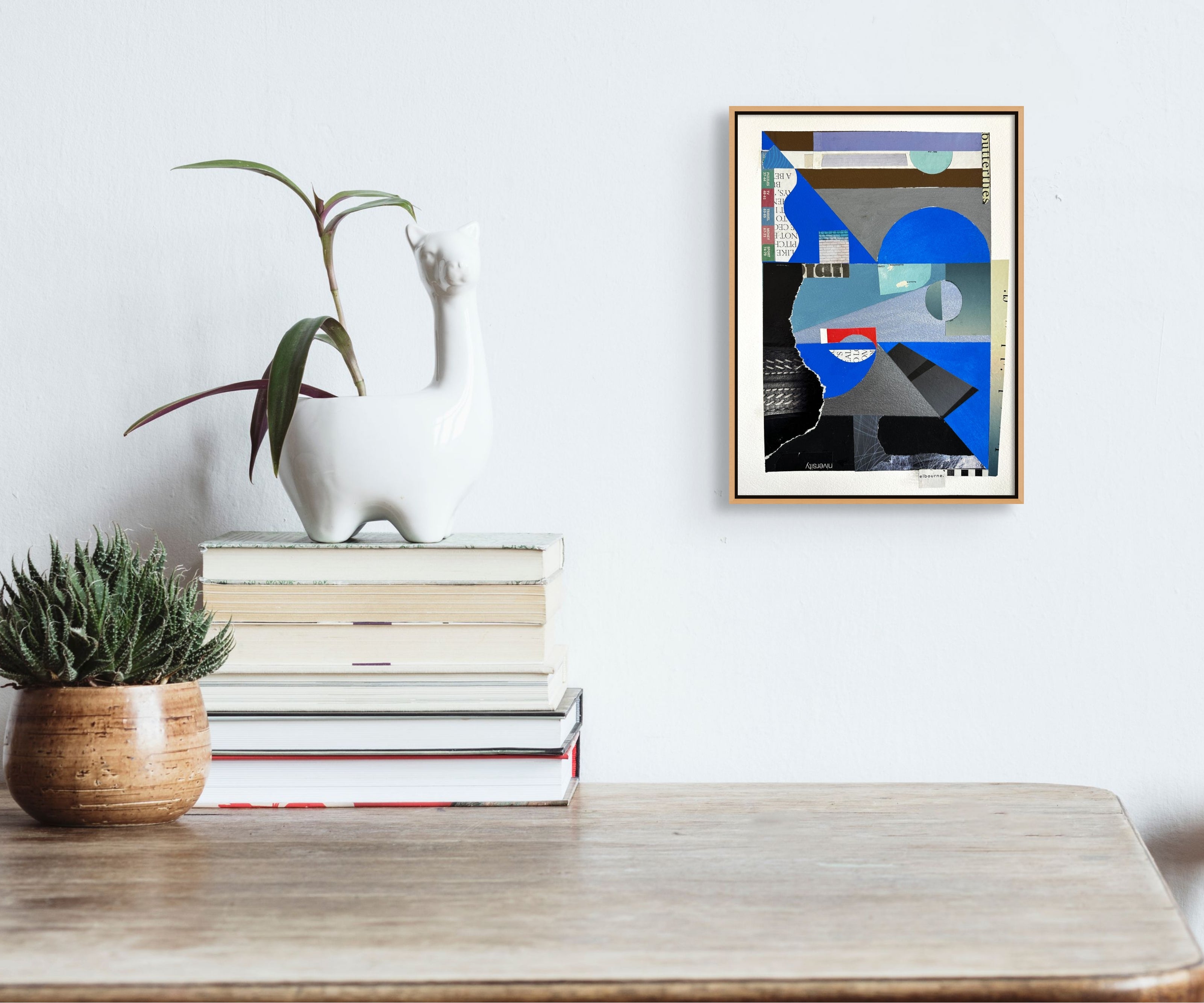 Artwork by Jeremy Annear, Blue Moon No.37, Made of Mixed media on paper 