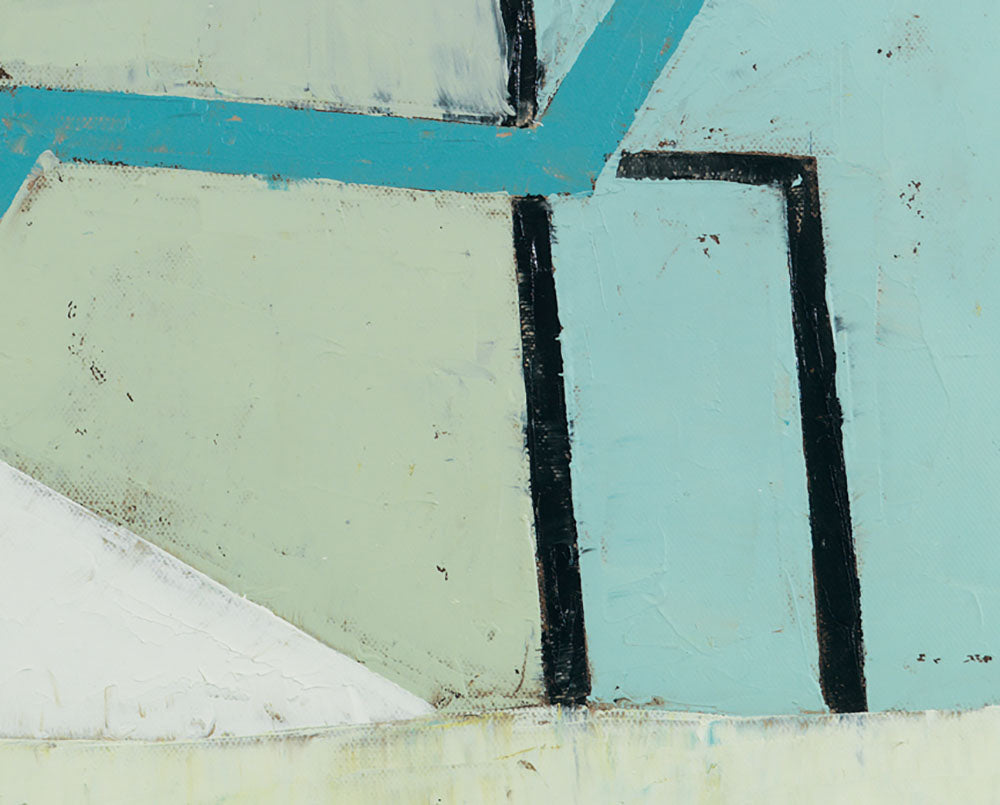 Artwork by Jeremy Annear, Harbour Forms III (Blue Edge), Made of Oil on canvas 