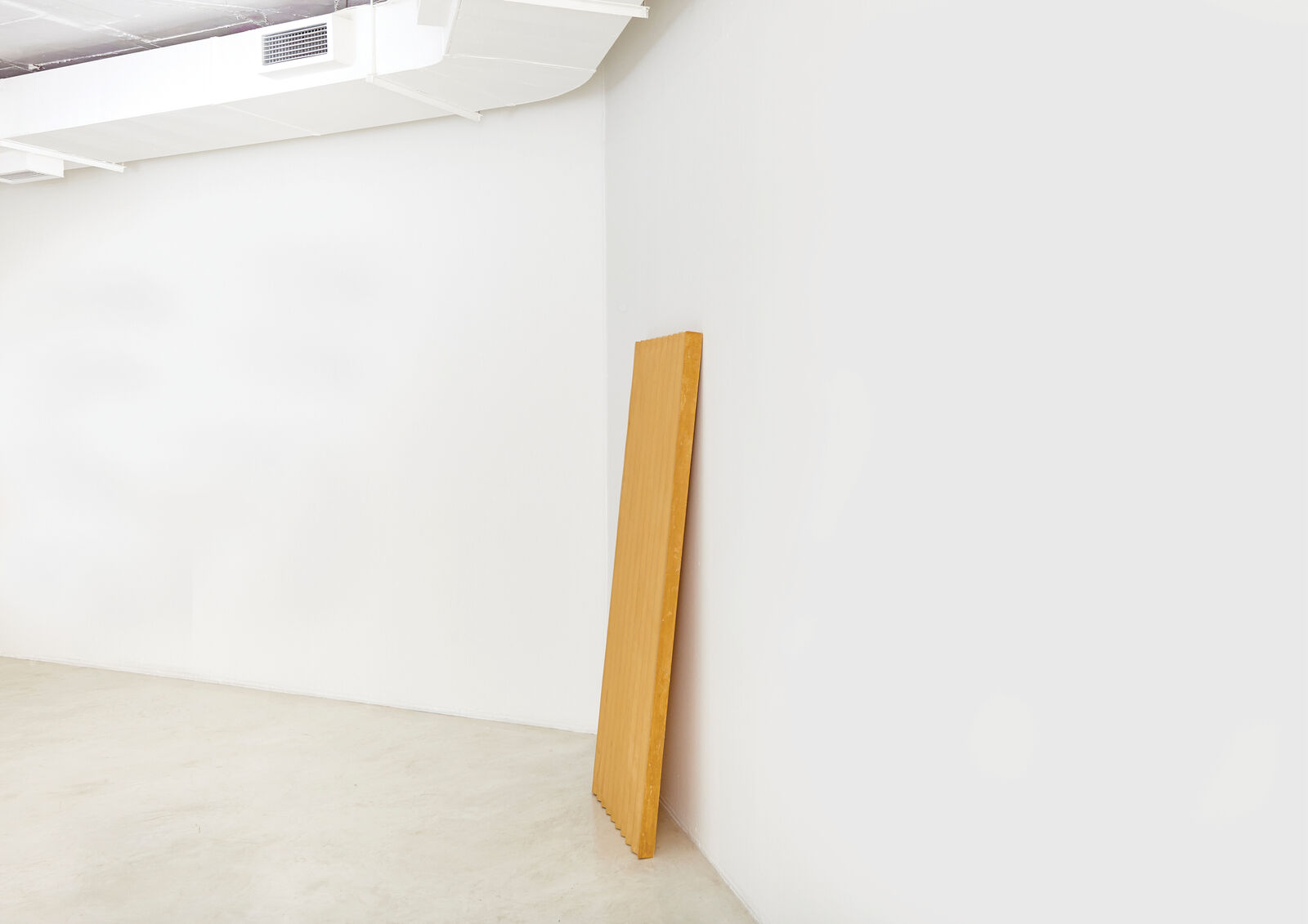 Artwork by Jeremy Wafer, Corrugate (Yellow), Made of Acrylic resin with mine tailings colour 