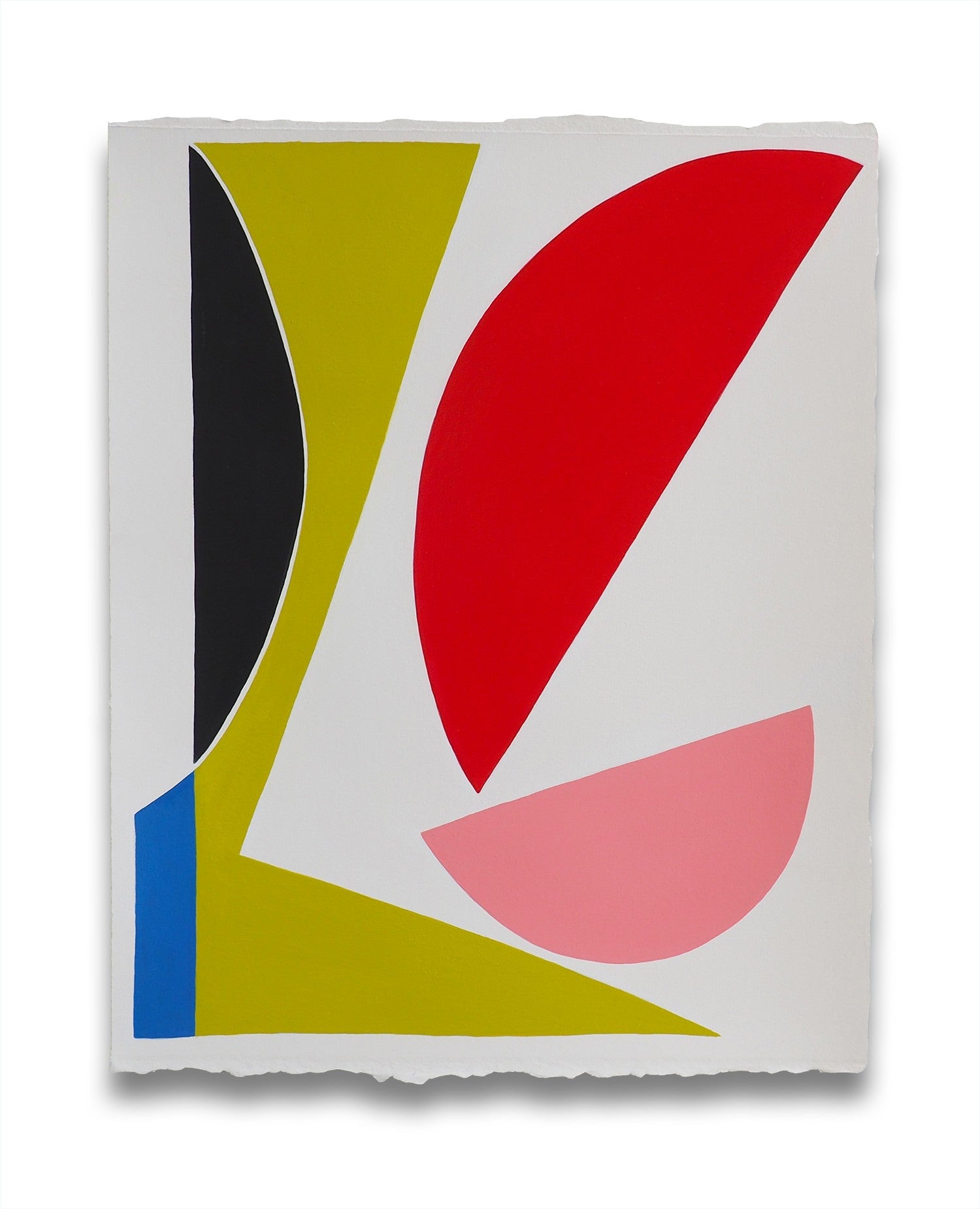 A piece of paper with a colorful abstract design on it.