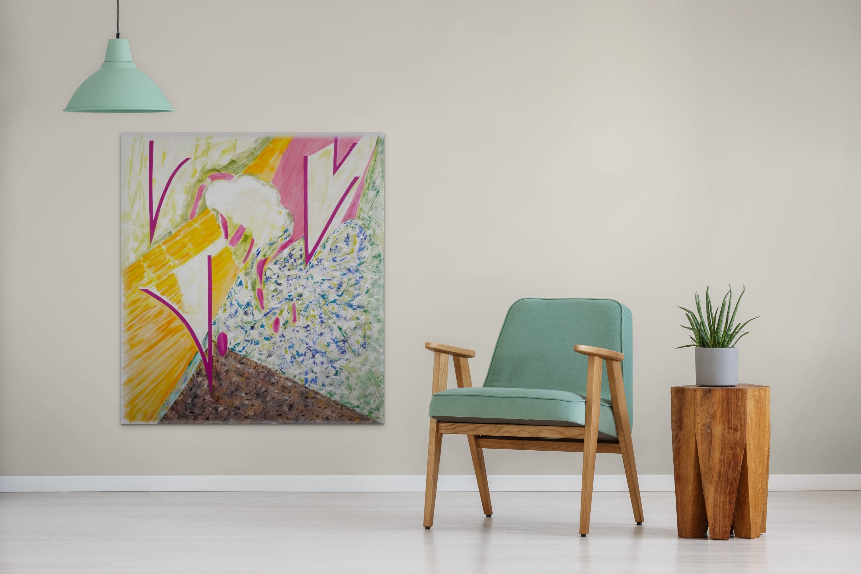 Artwork by Jessica Snow, Flow in the Ever Present 9, Made of Oil and acrylic on canvas 