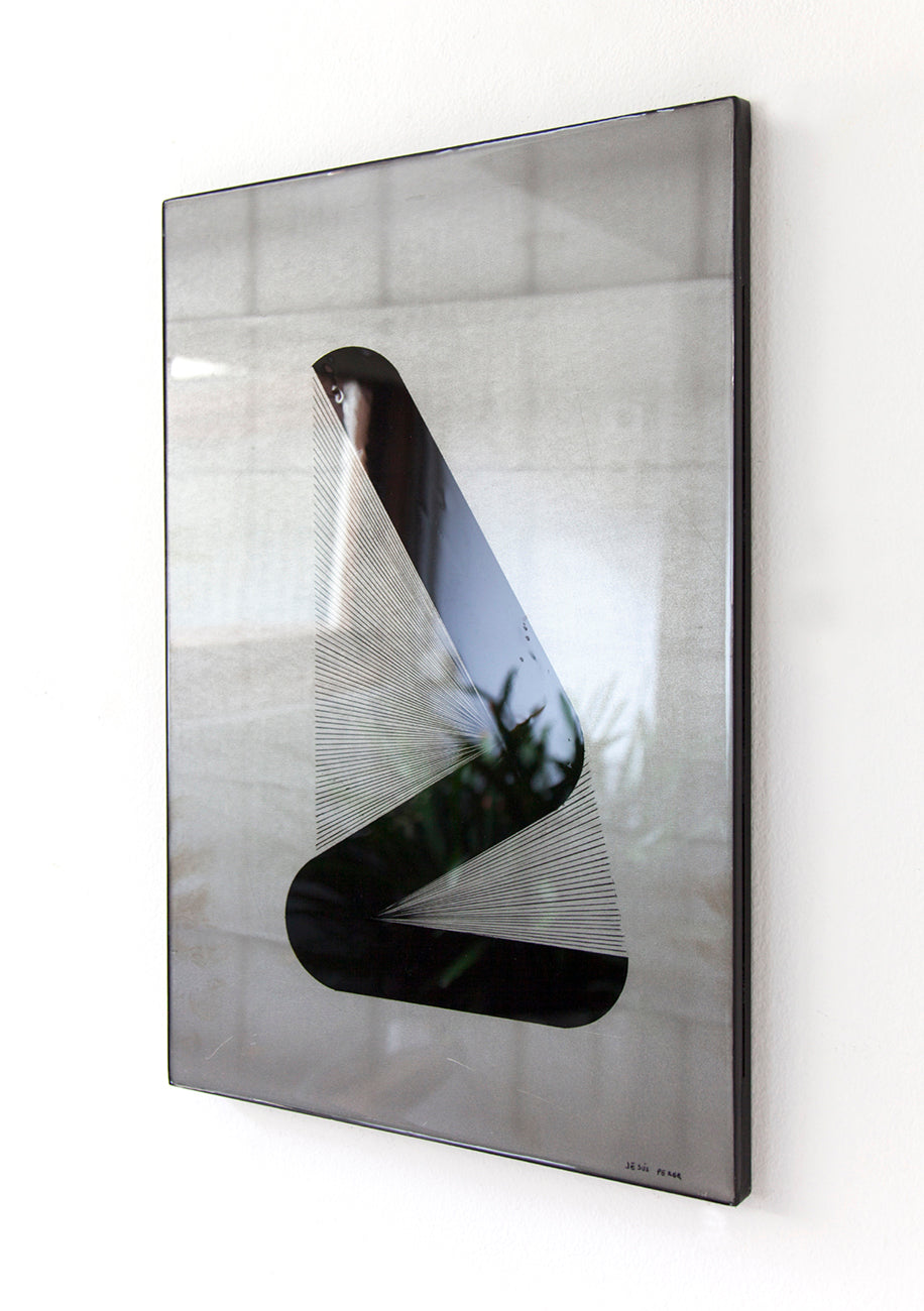 Artwork by Jesus Perea, Untitled 2, Made of Mixed media - tapes, acrylic and resin on aluminium 