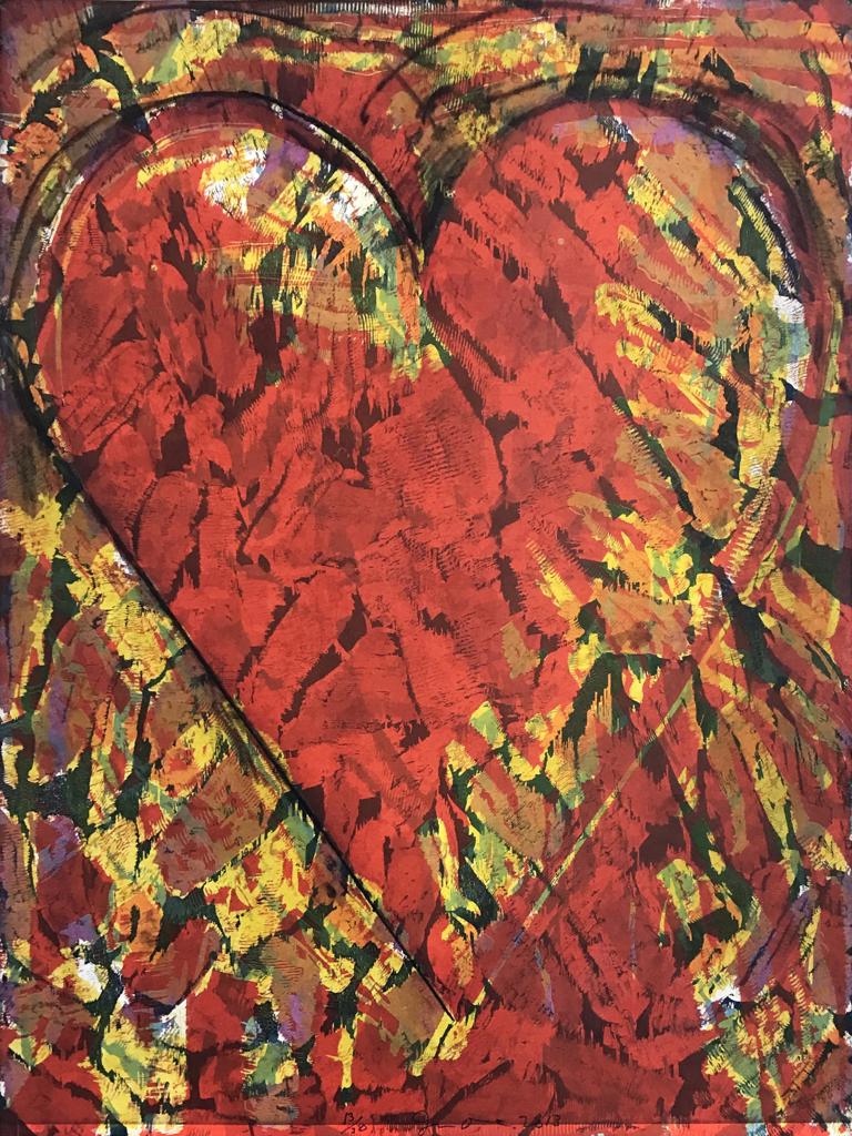 Artwork by Jim Dine, The New Building, Made of Woodcut, etching with hand drawing 