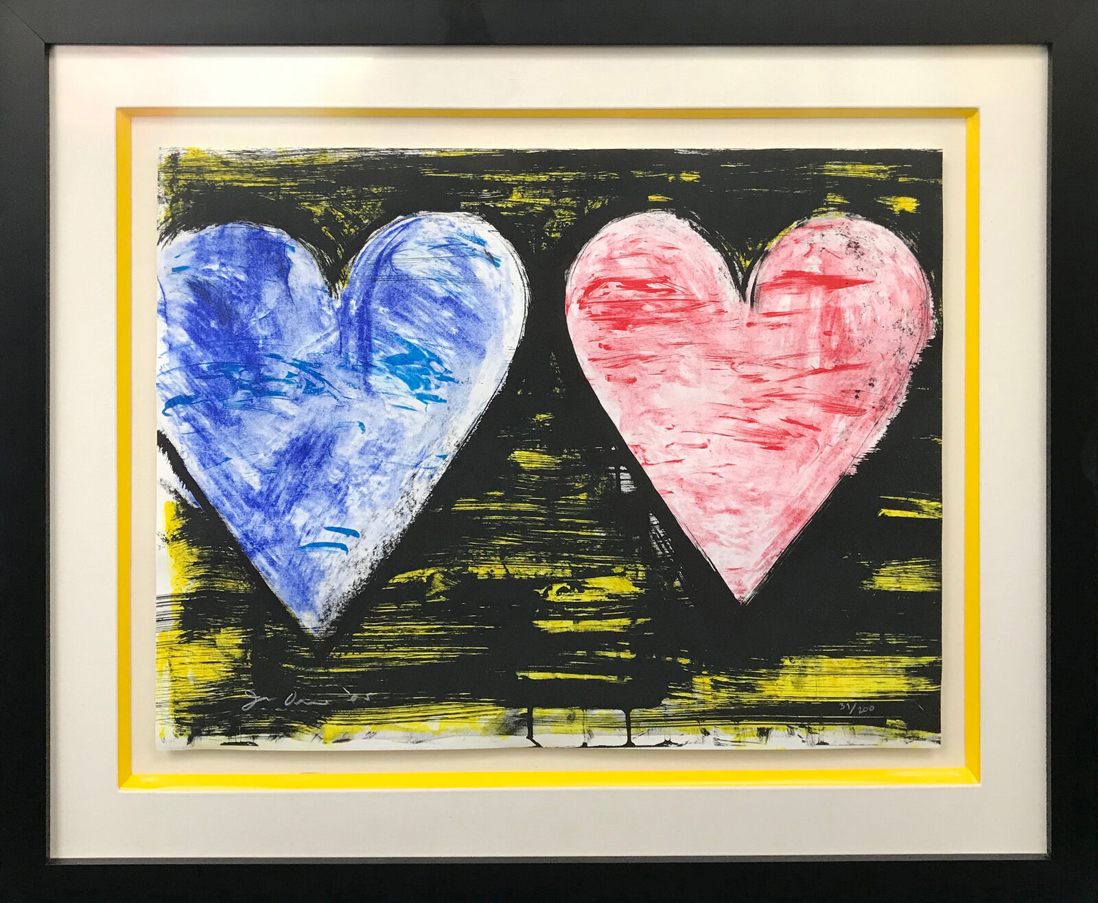 TWO HEARTS AT SUNSET by Jim Dine, 2005