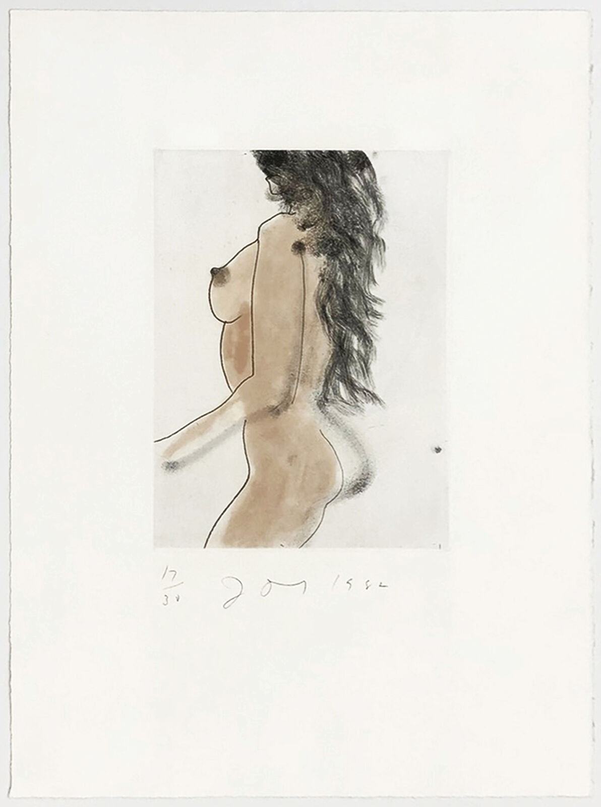 Artwork by Jim Dine, UNTITLED (FROM EIGHT LITTLE NUDES), Made of Etching With Drypoint & Aquatint In Colors 