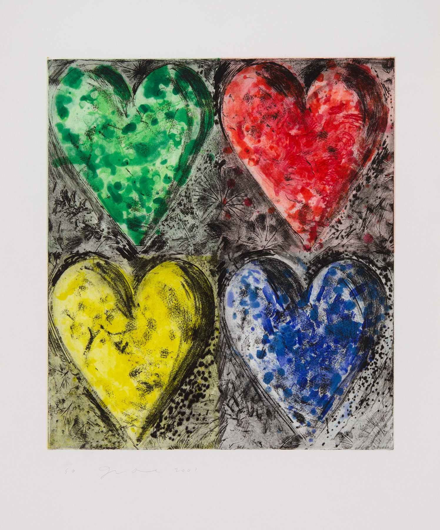 Artwork by Jim Dine, Watercolor In Galilee, Made of Watercolor In Galilee Etching & Aquatint 