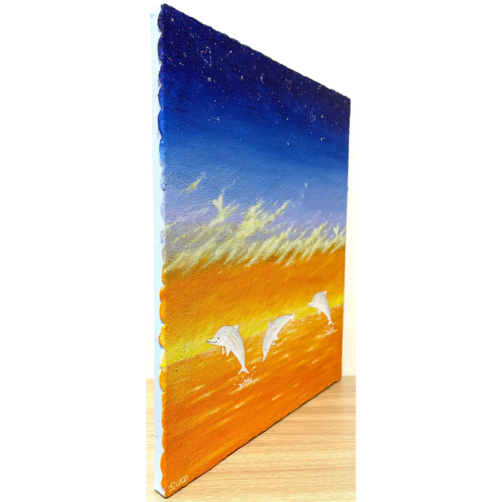 A picture frame with a picture of a window on it.