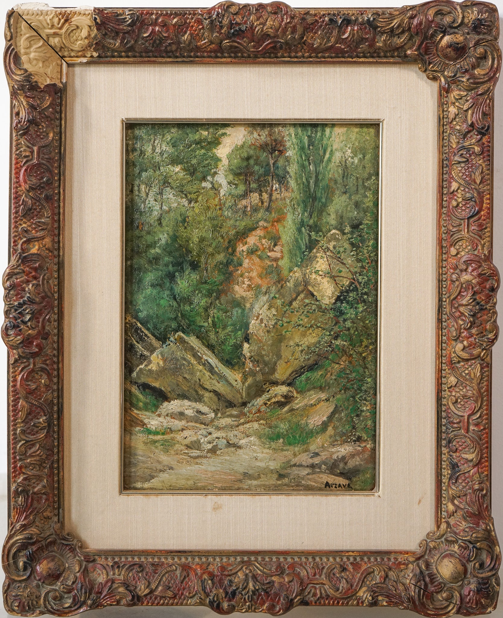 Artwork by Joan Arzave Barnés, Treescape Oil Study, Made of Oil on panel 