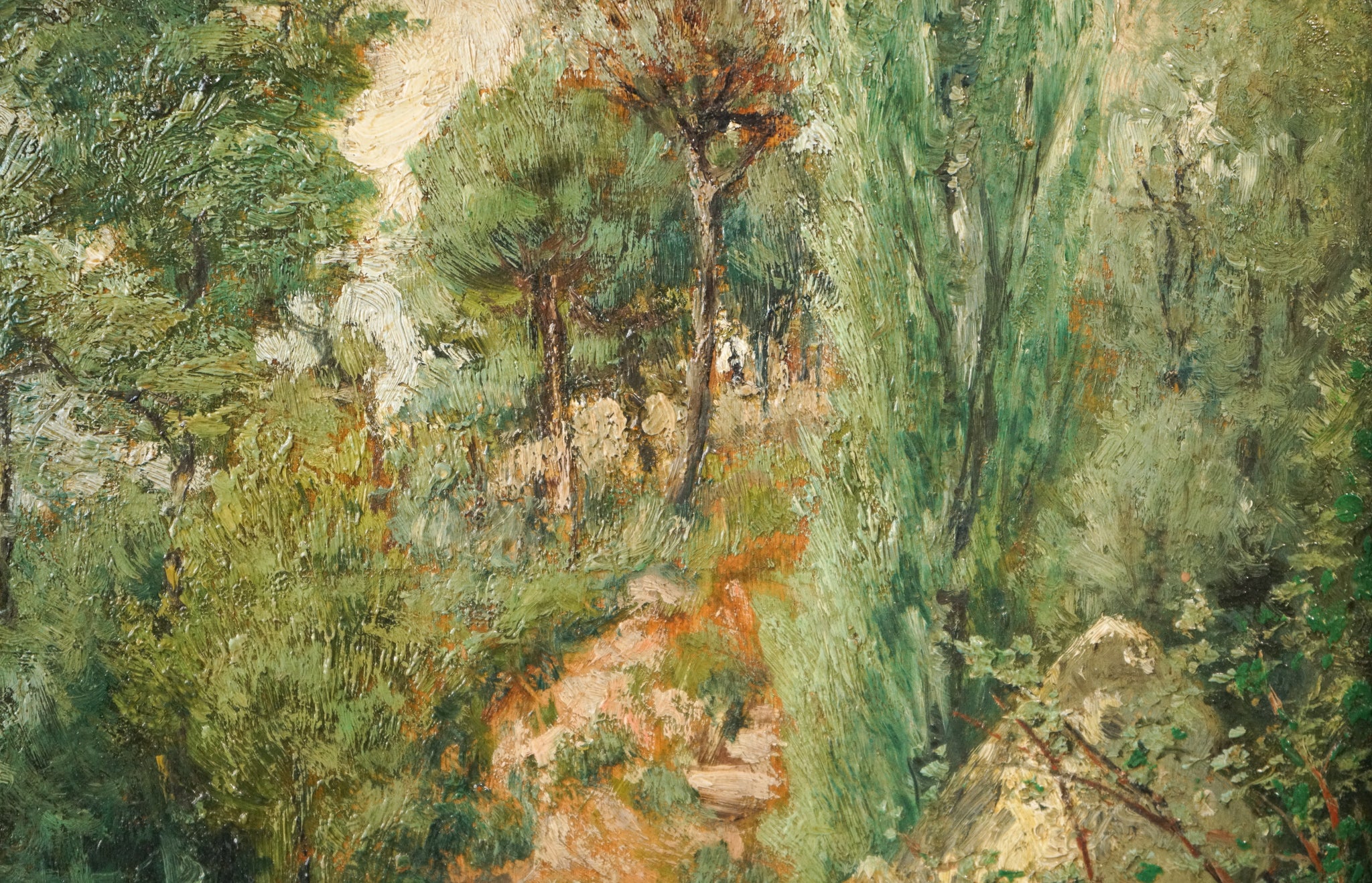 Artwork by Joan Arzave Barnés, Treescape Oil Study, Made of Oil on panel 