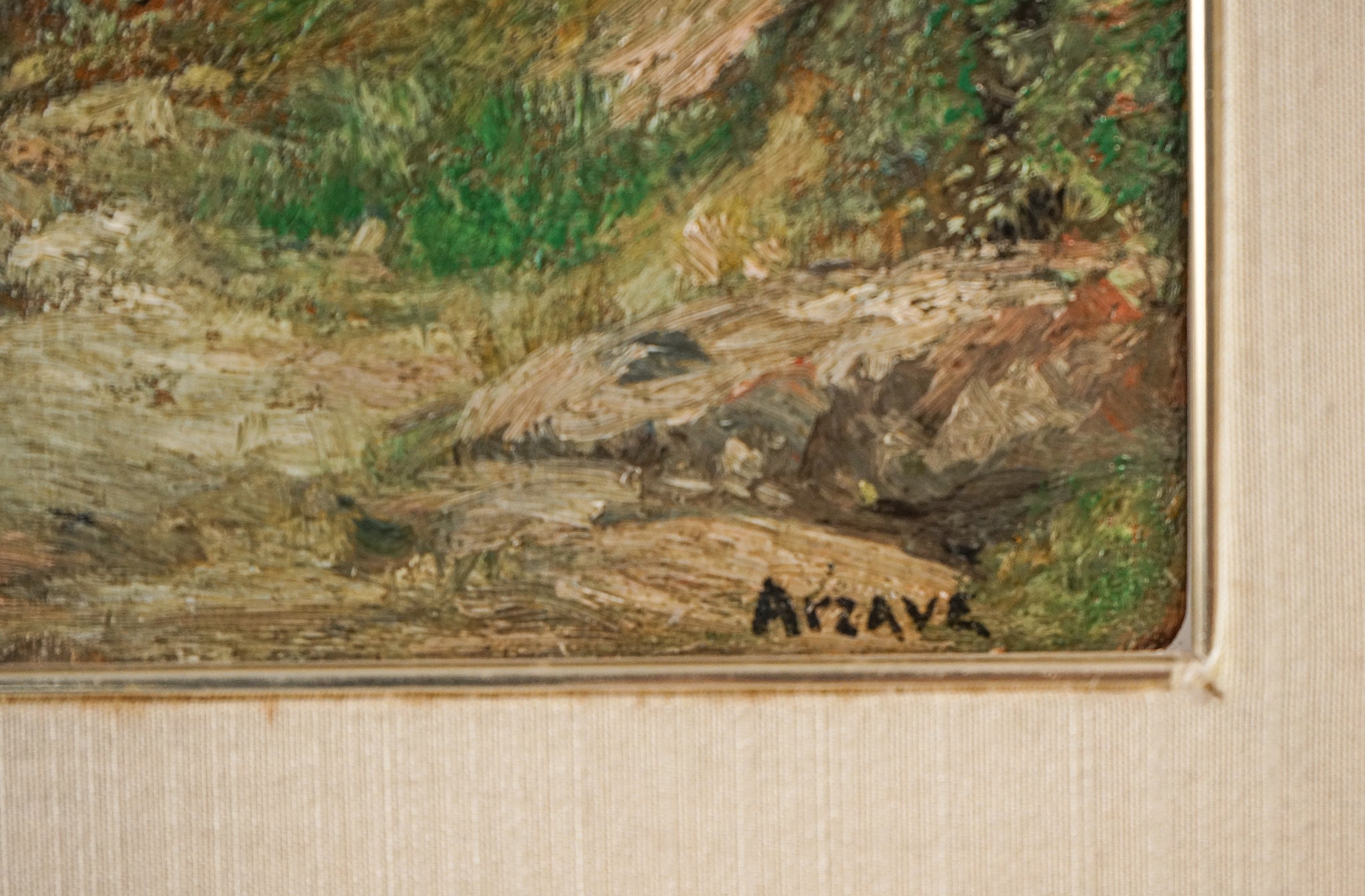 Artwork by Joan Arzave Barnés, Treescape Oil Study, Made of Oil on panel 